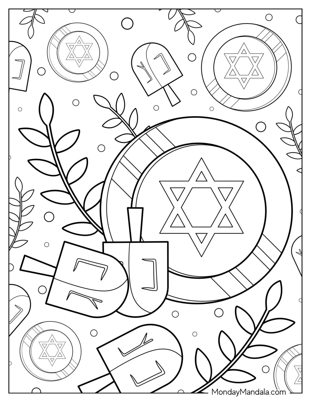 20 Hanukkah Coloring Pages Free PDF Printables 
