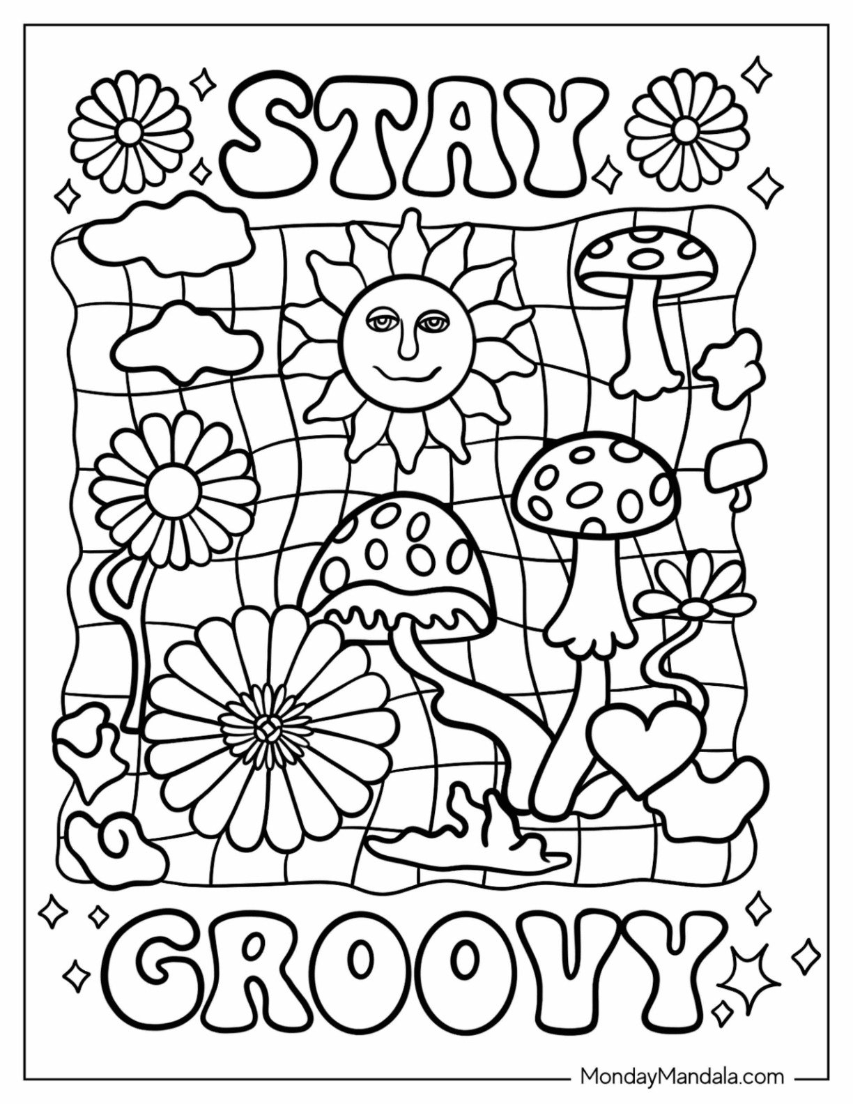 20 Hippie Coloring Pages Free PDF Printables 
