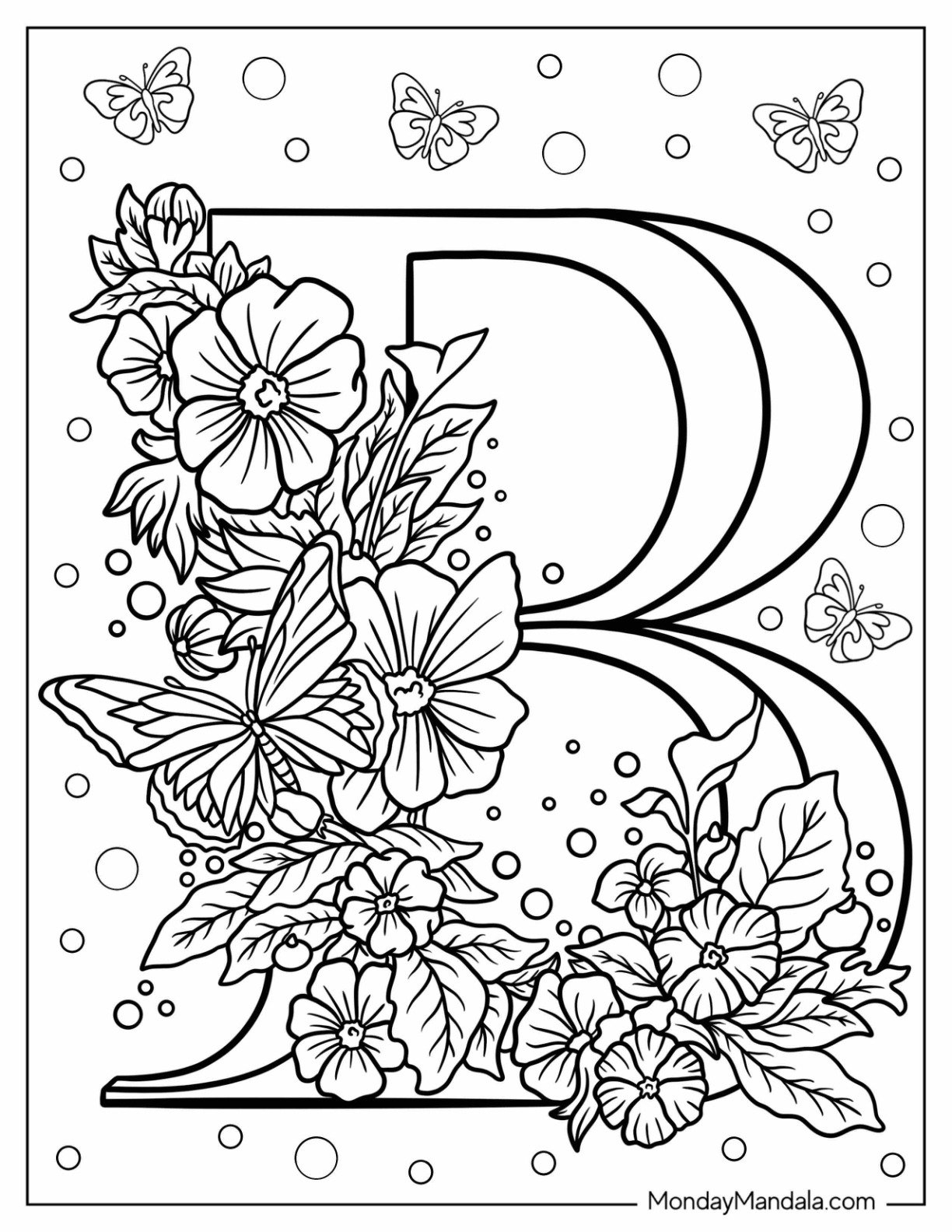 Printable Letter B Coloring Pages