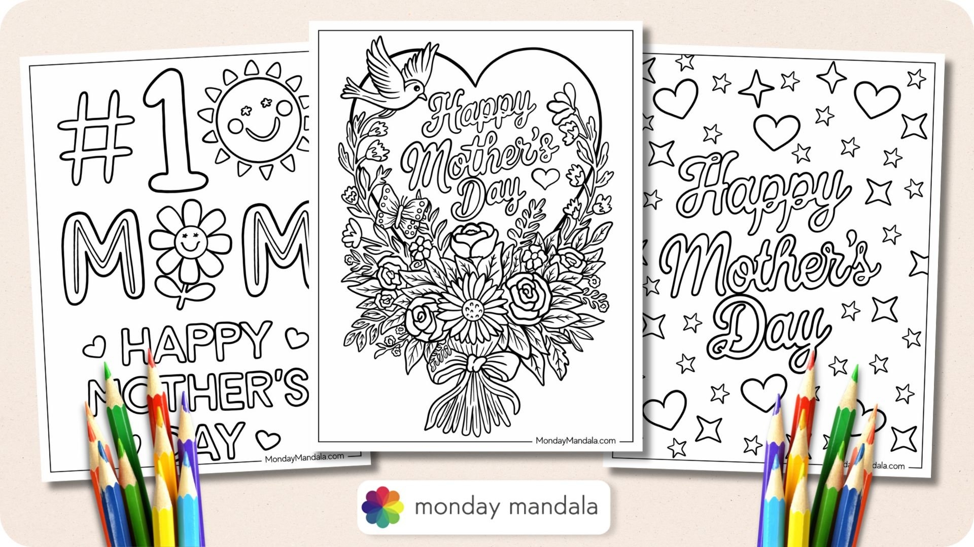 20 Mother s Day Coloring Pages Free PDF Printables 