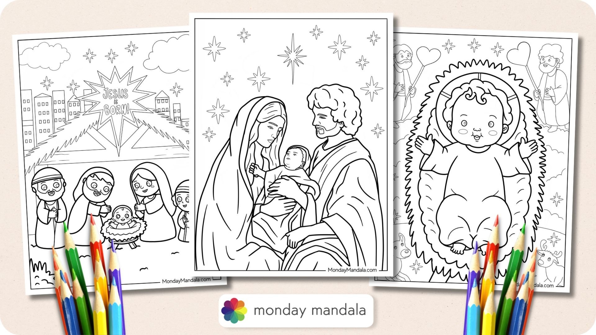 20 Nativity Coloring Pages Free PDF Printables 