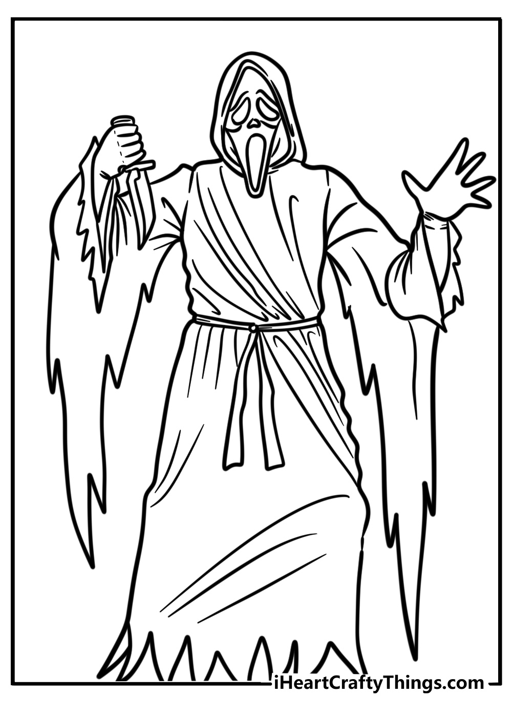 Ghostface Coloring Pages Printable