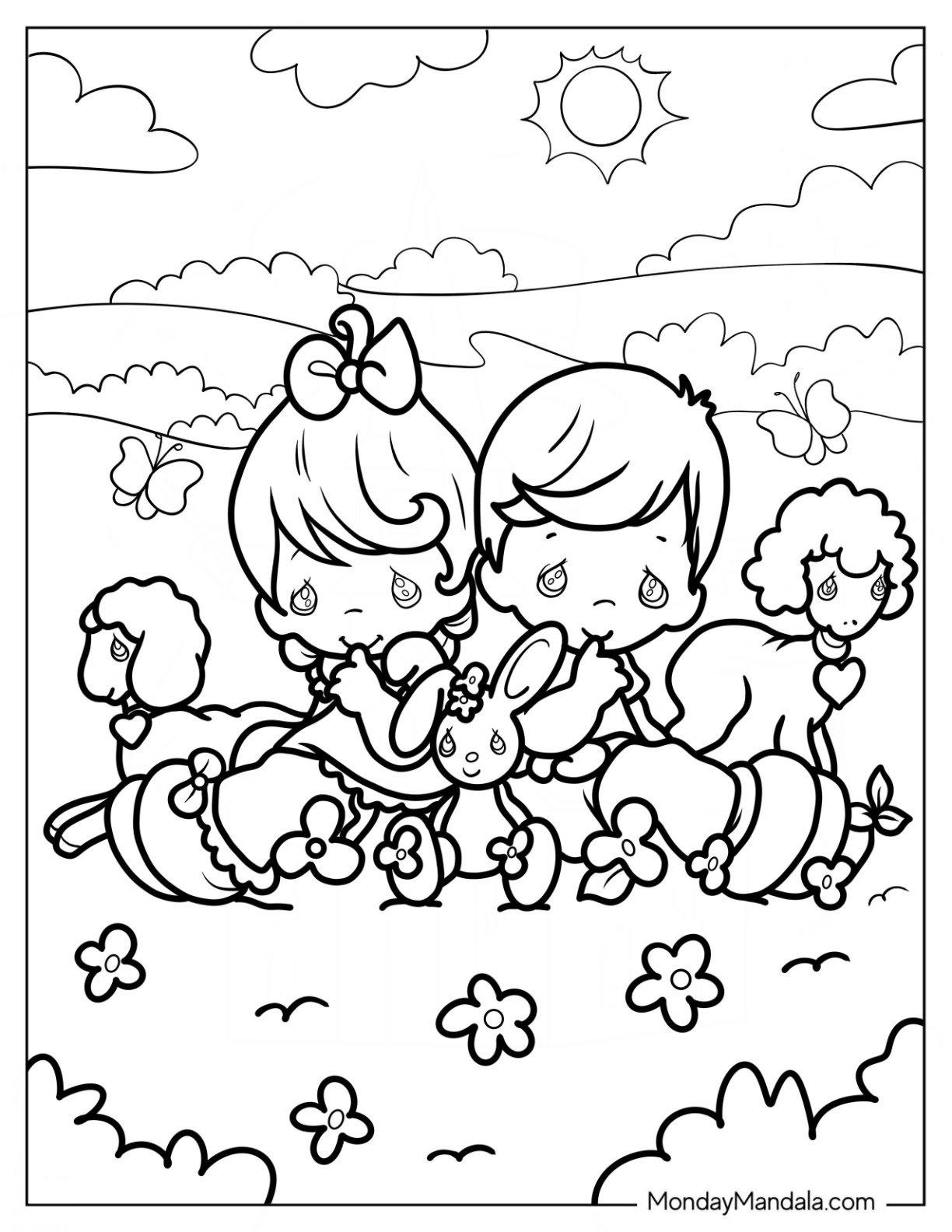 Free Printable Coloring Pages Precious Moments