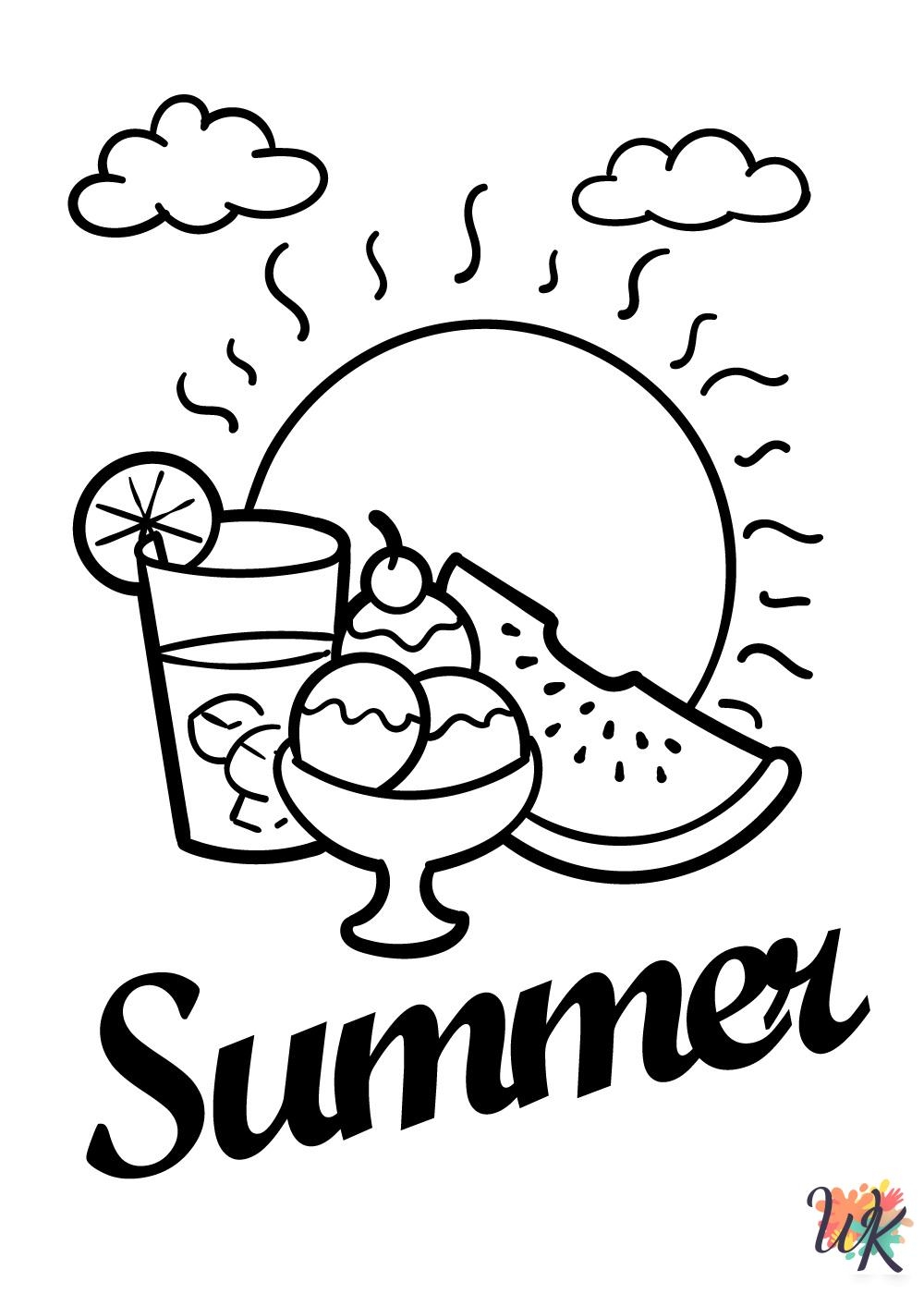 20 Summer Coloring Pages For Kids ColoringPagesWK