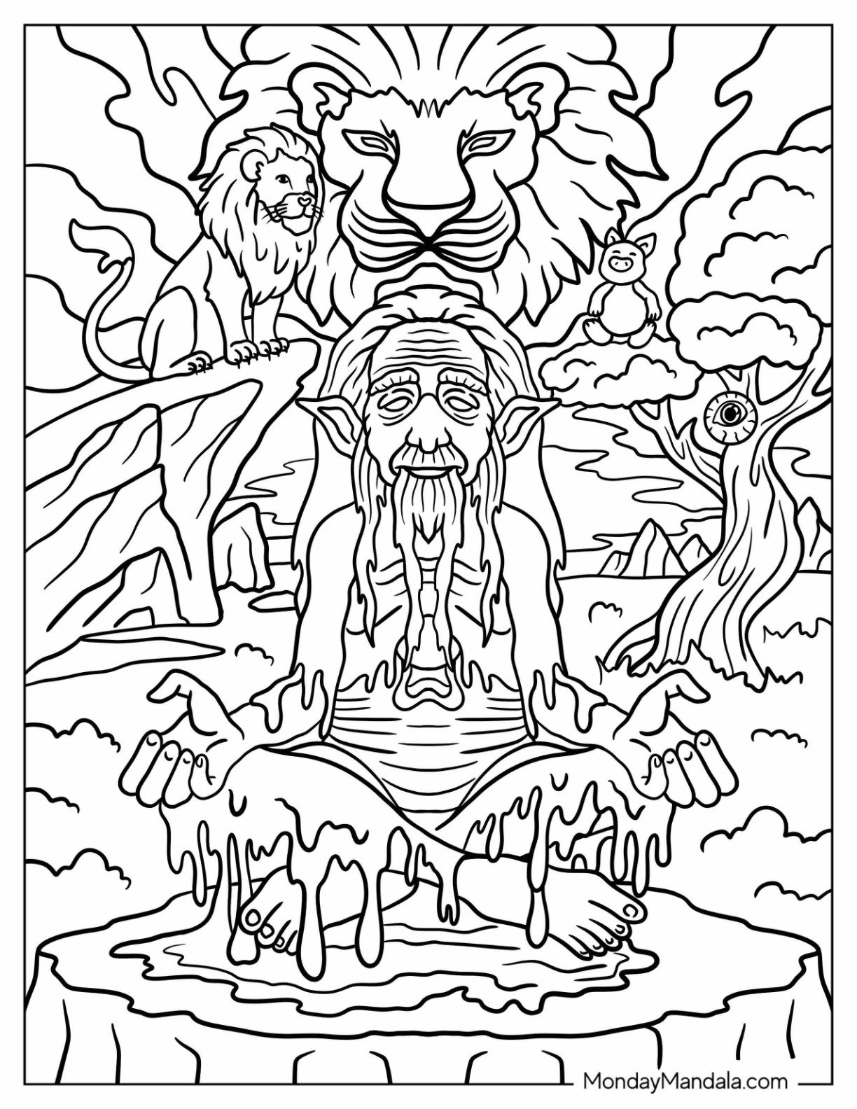20 Trippy Coloring Pages Free PDF Printables 