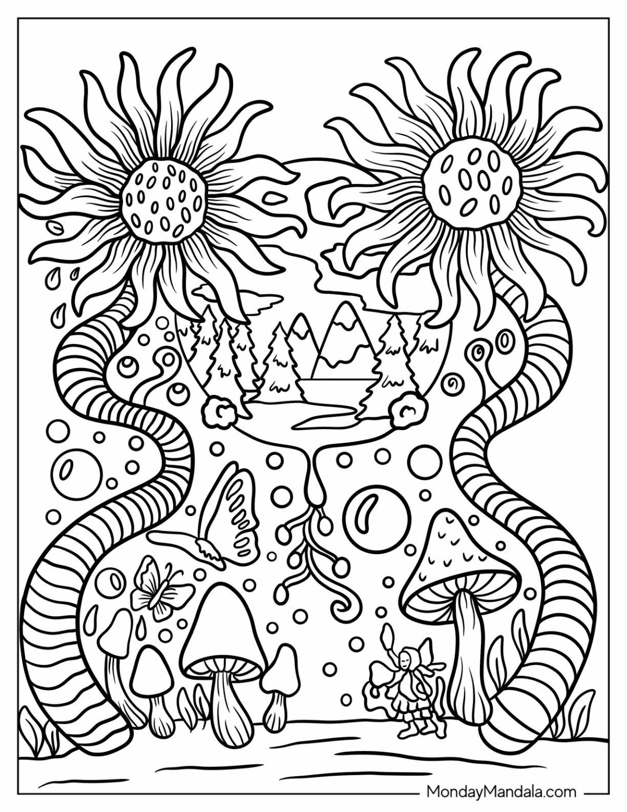 20 Trippy Coloring Pages Free PDF Printables 