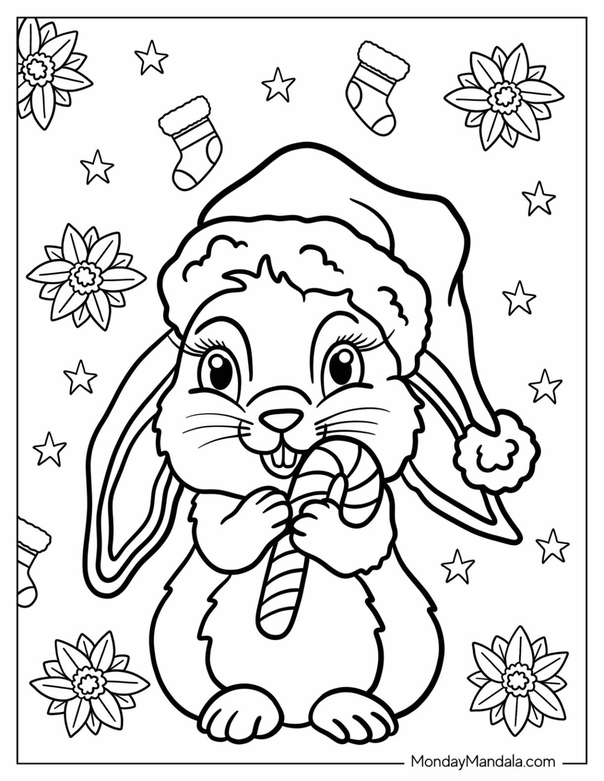 Candy Canes Coloring Pages Printable
