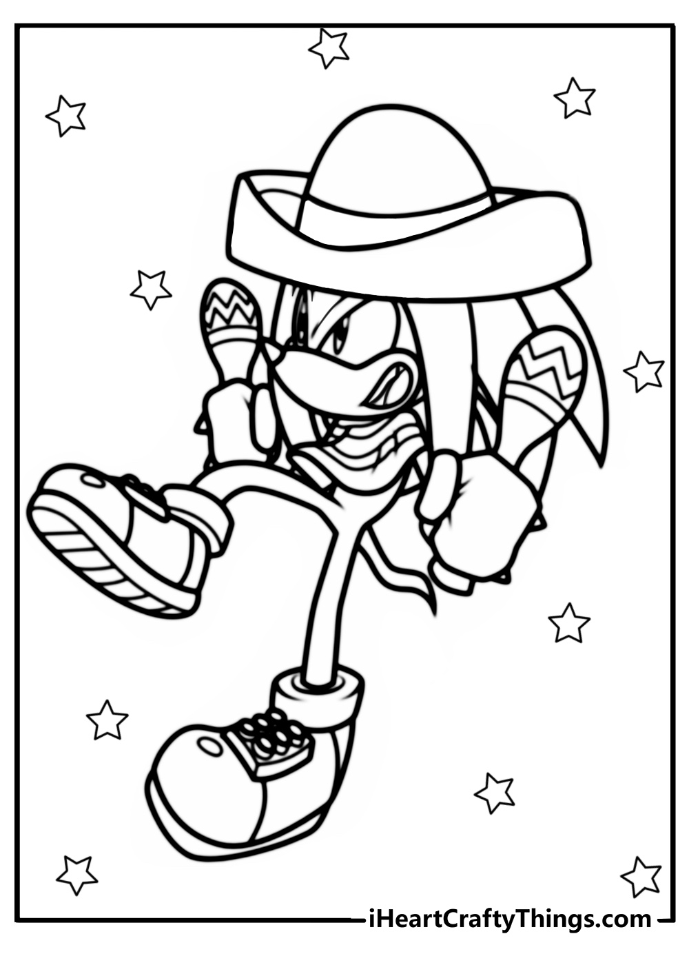 Knuckles Coloring Page Printable