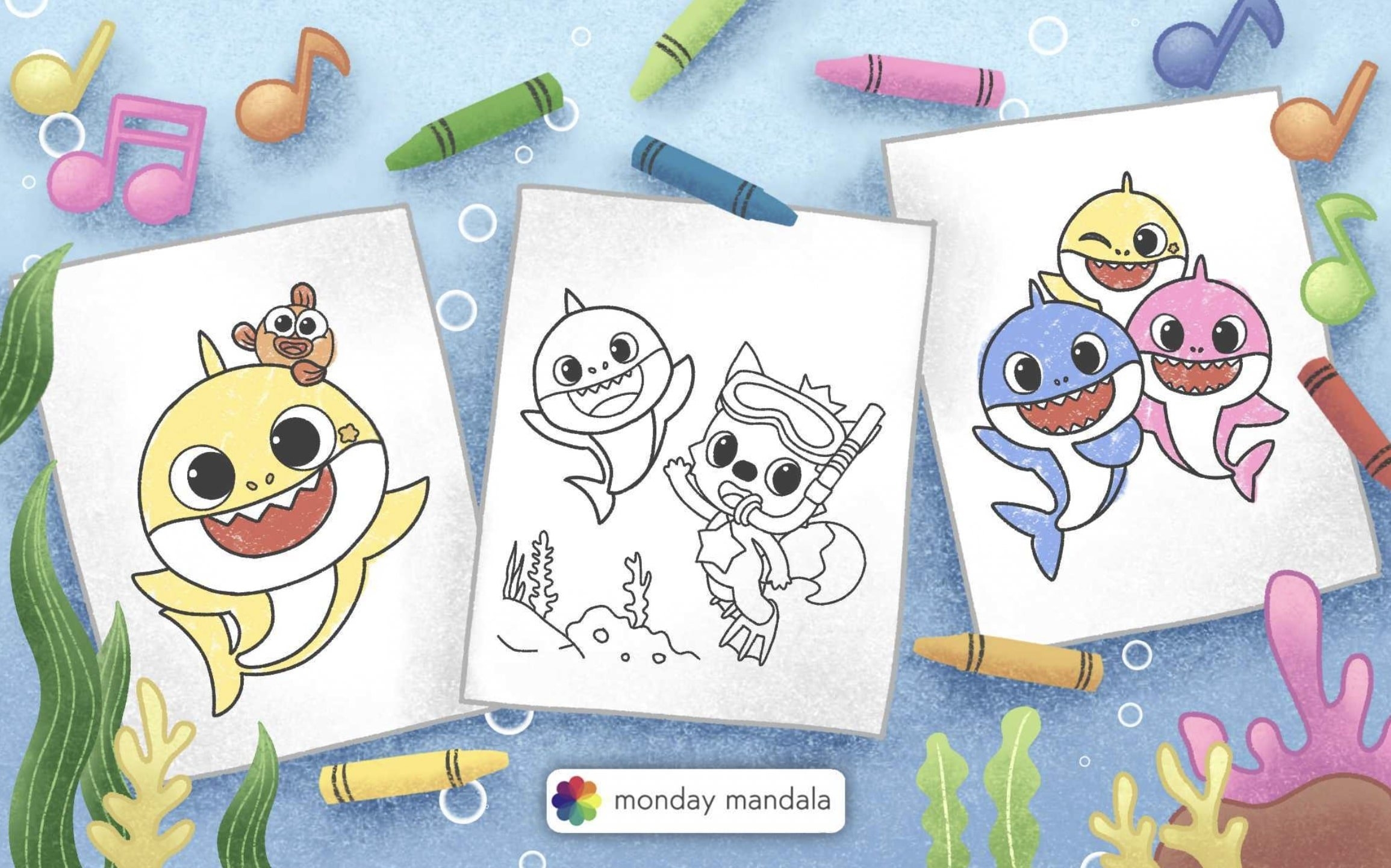 24 Baby Shark Coloring Pages Free PDF Printables 