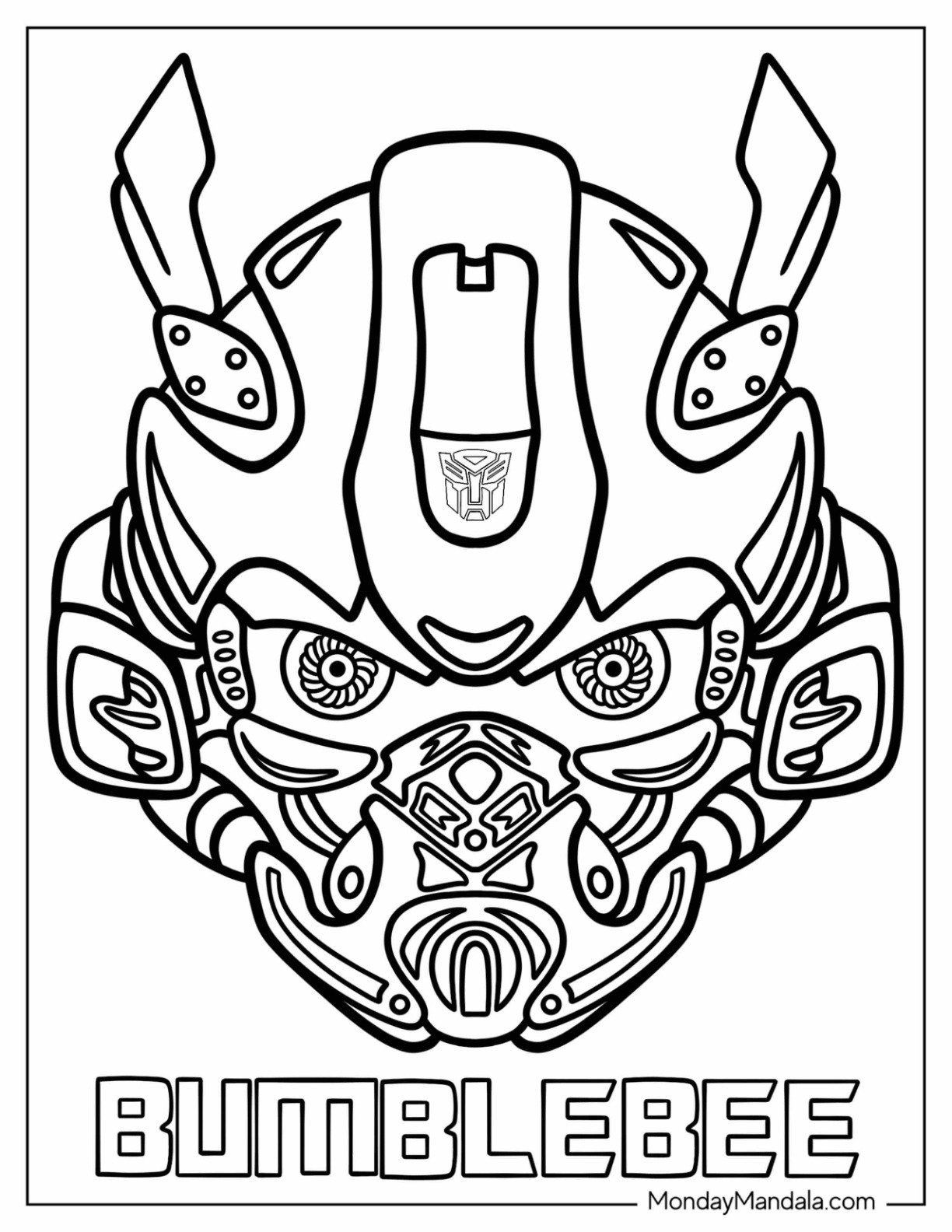 Bumblebee Printable Coloring Pages