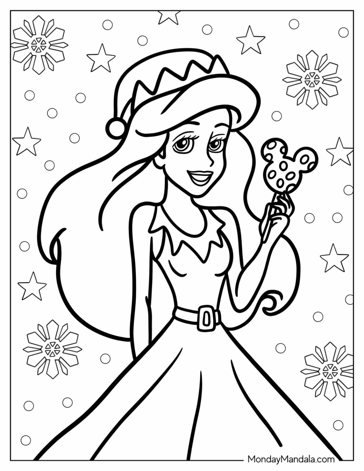 Free Coloring Pages Disney Christmas