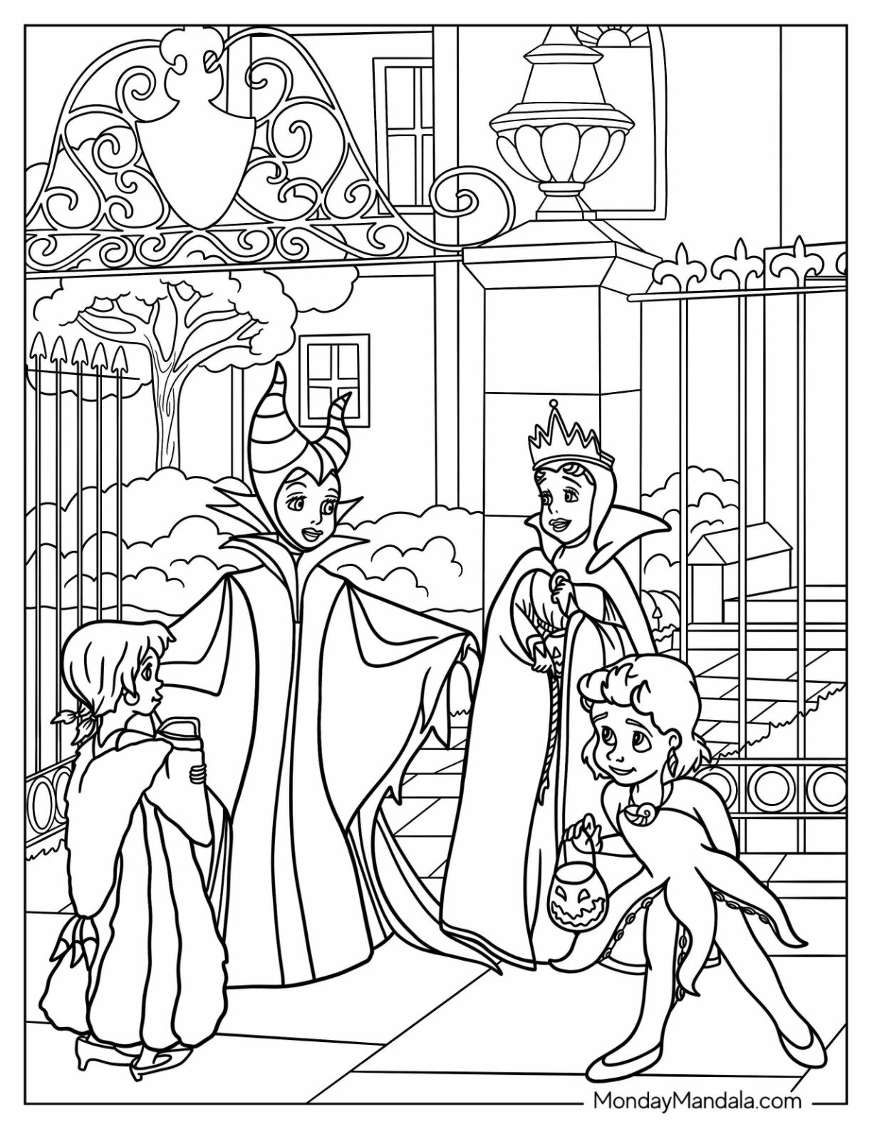 24 Disney Halloween Coloring Pages Free PDF Printables 