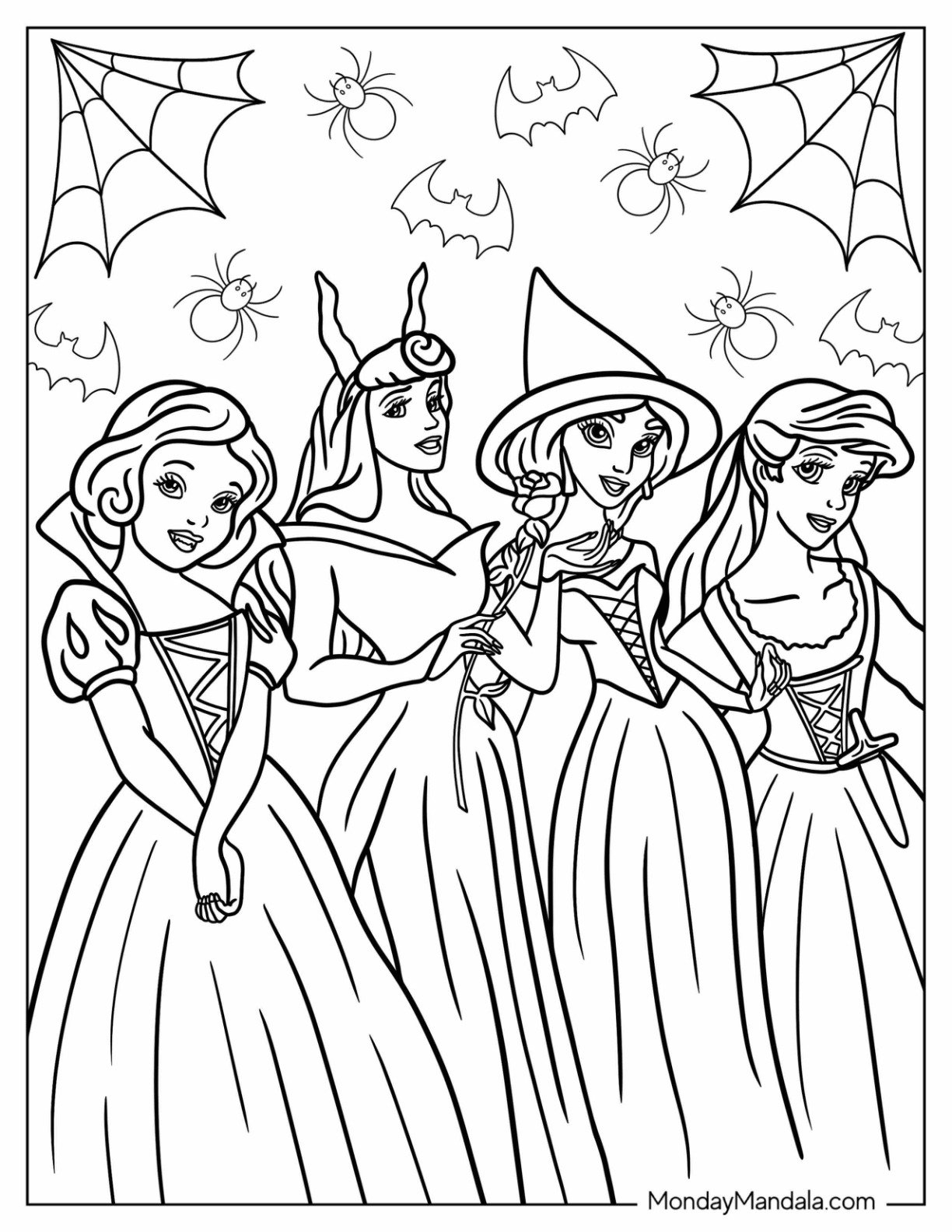 24 Disney Halloween Coloring Pages Free PDF Printables 