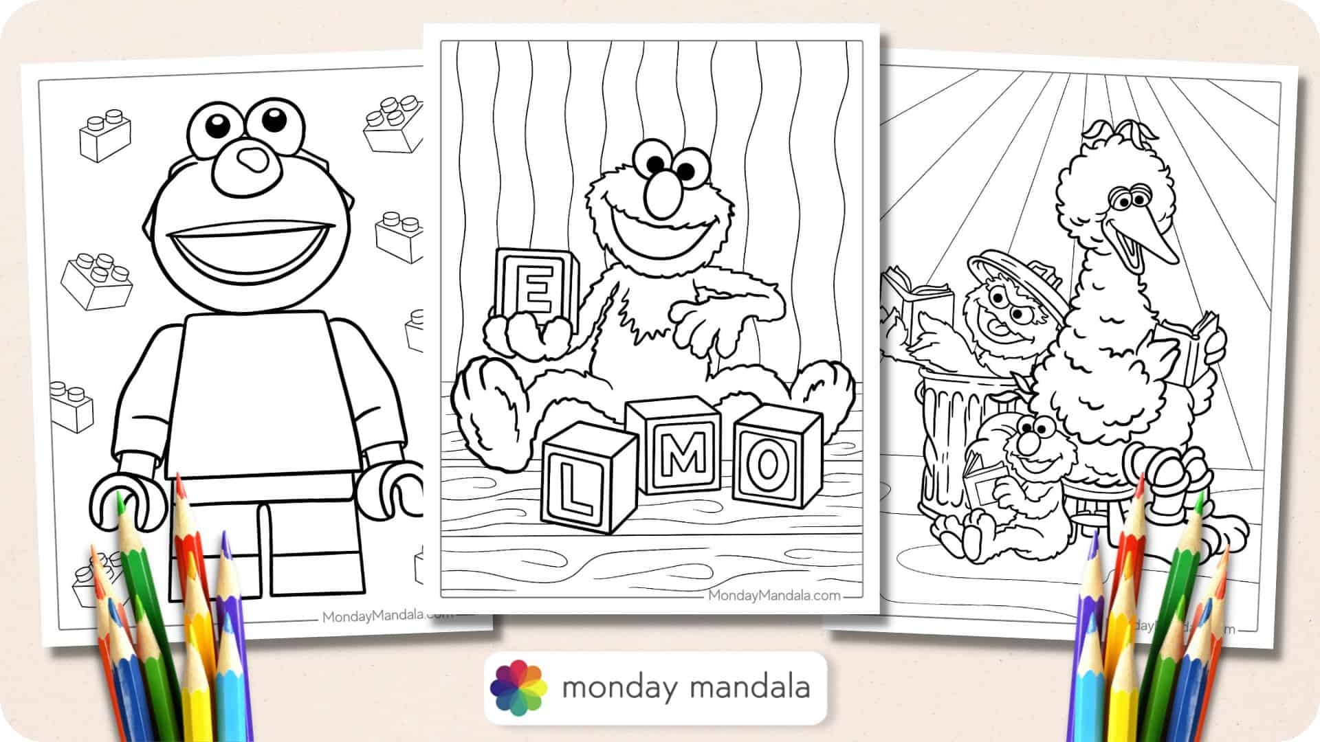 Sesame Street Color Pages Printable