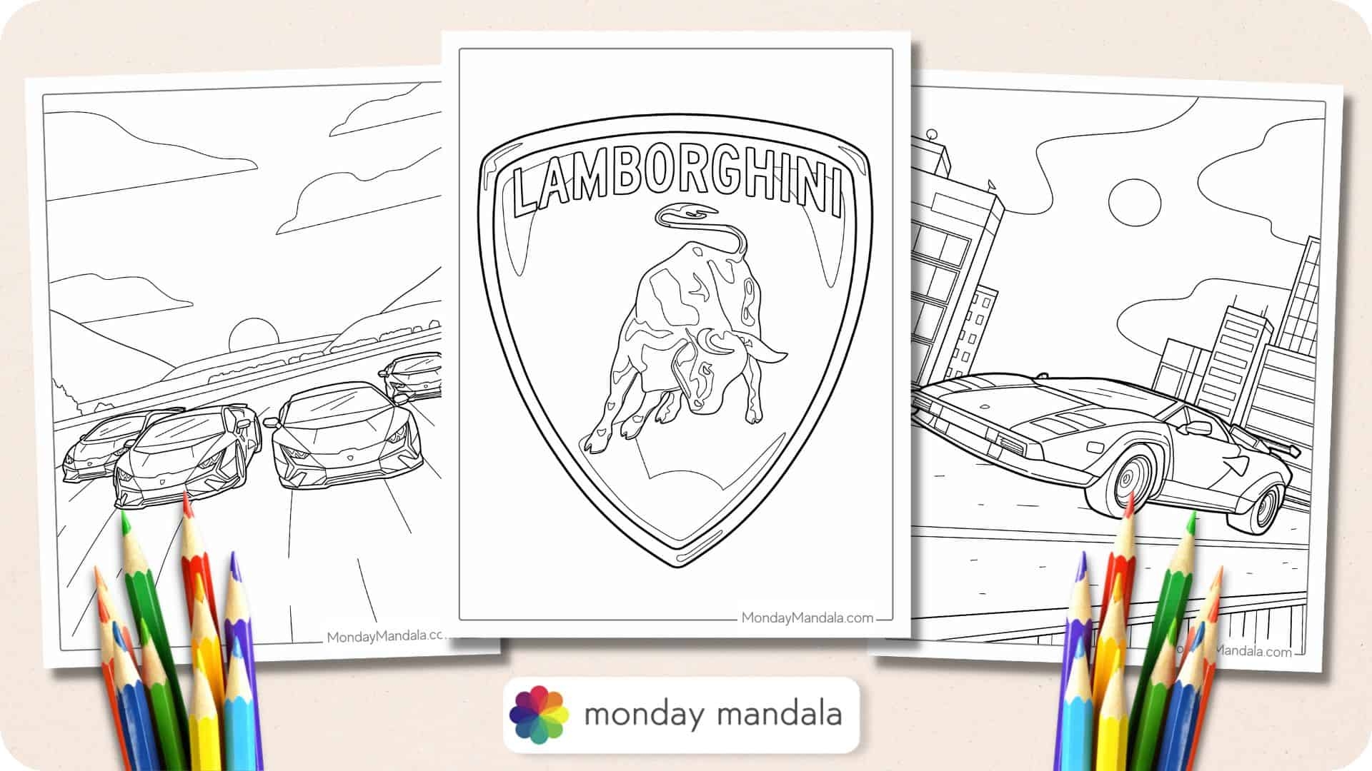 24 Lamborghini Coloring Pages Free PDF Printables 