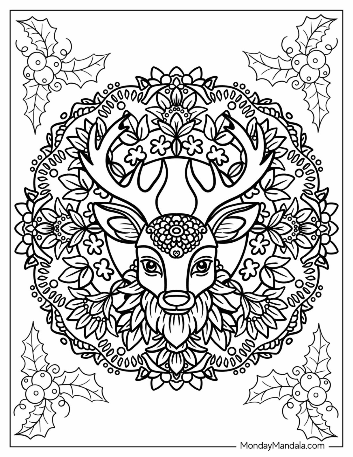 24 Rudolph Coloring Pages Free PDF Printables 