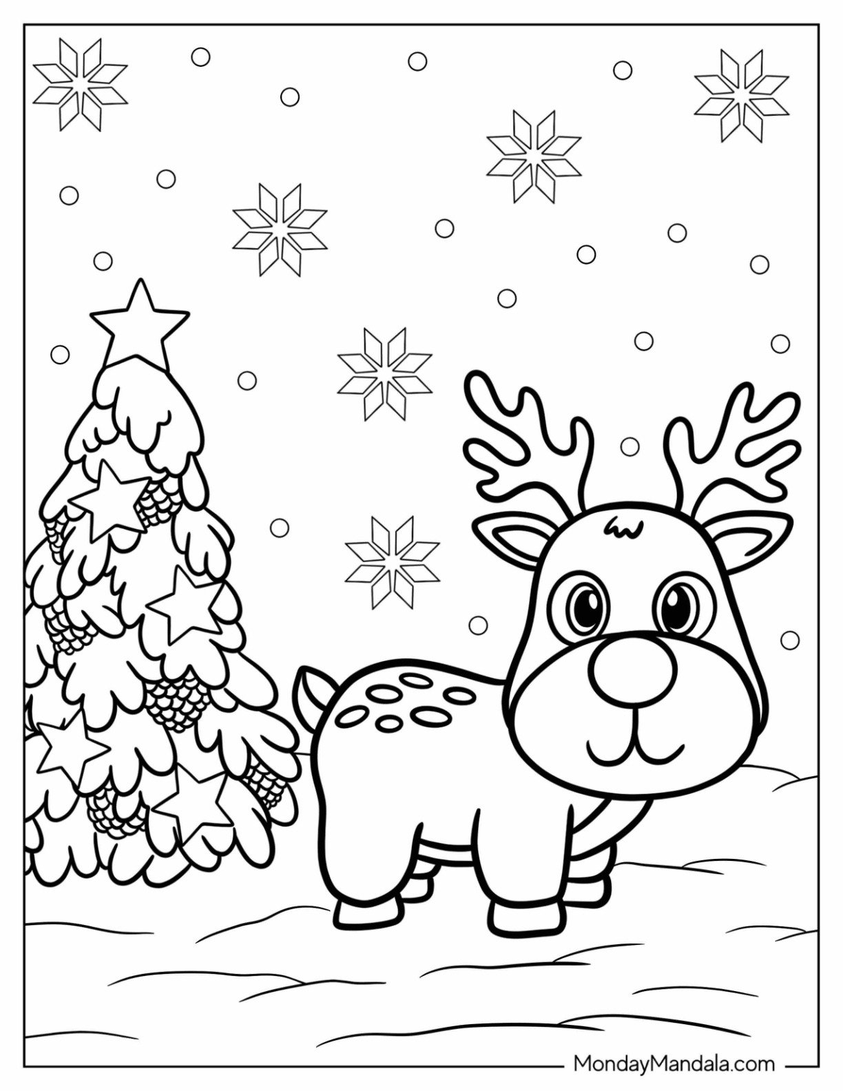 24 Rudolph Coloring Pages Free PDF Printables 