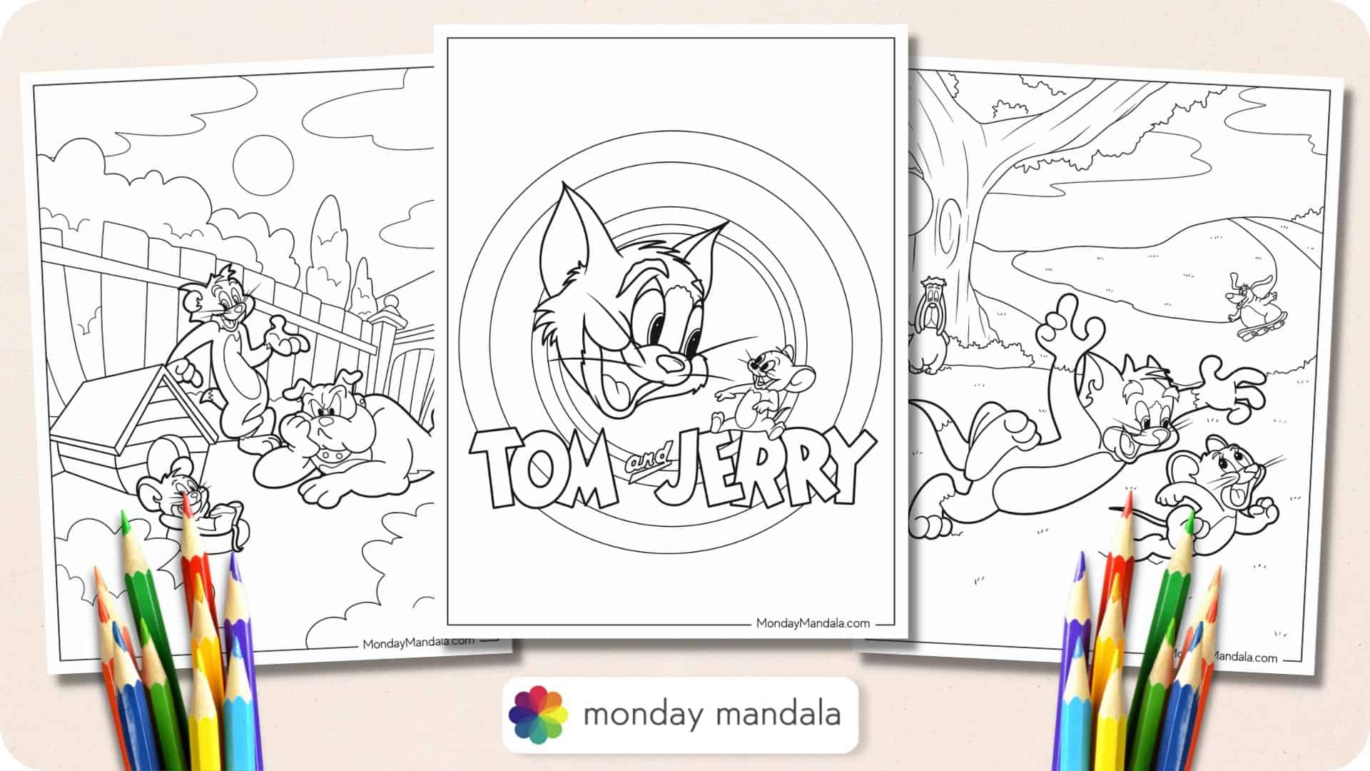 24 Tom And Jerry Coloring Pages Free PDF Printables 