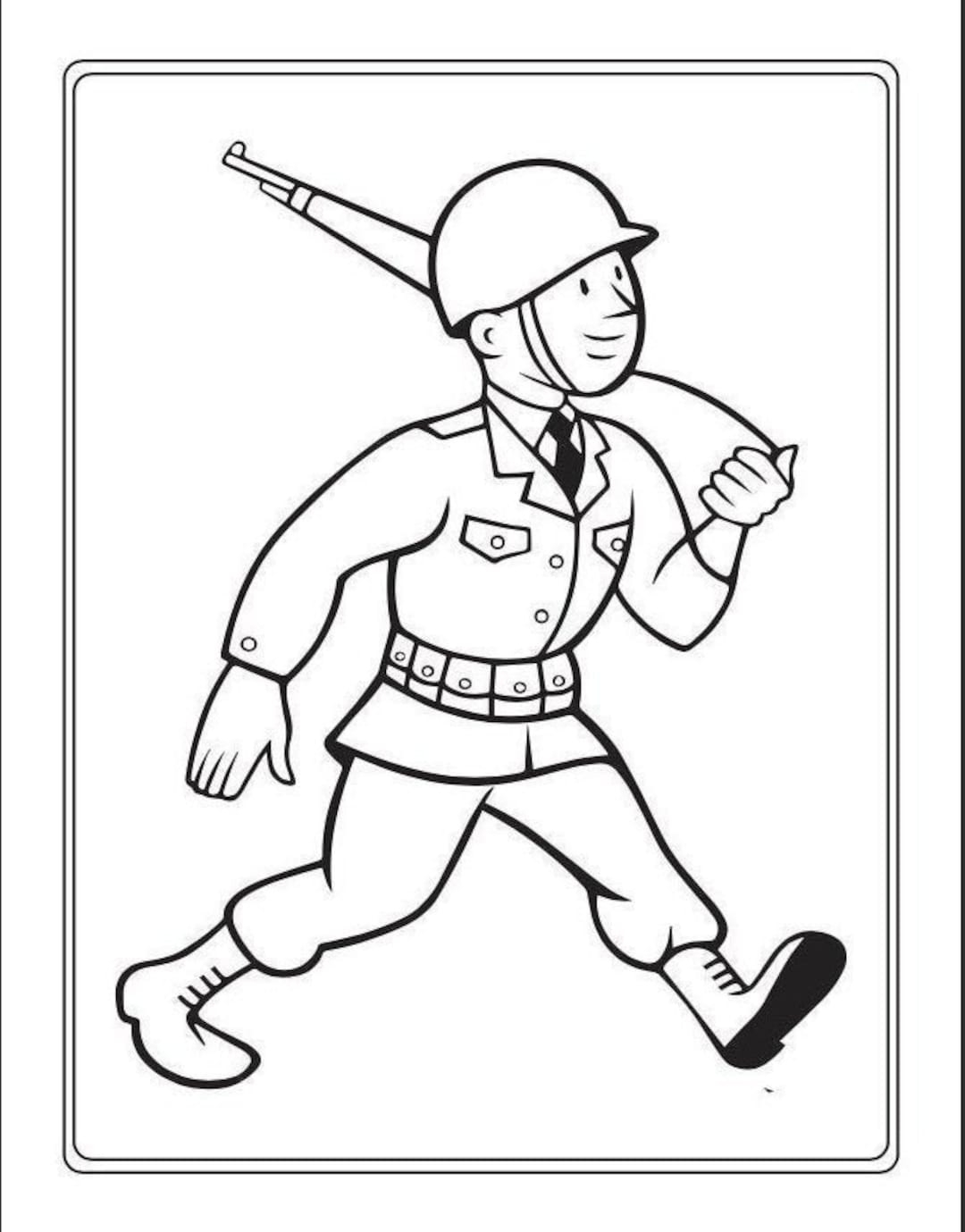 25 Army Coloring Pages For Kids Printable Coloring Pages For Children Boys And Girls digital Download Etsy UK