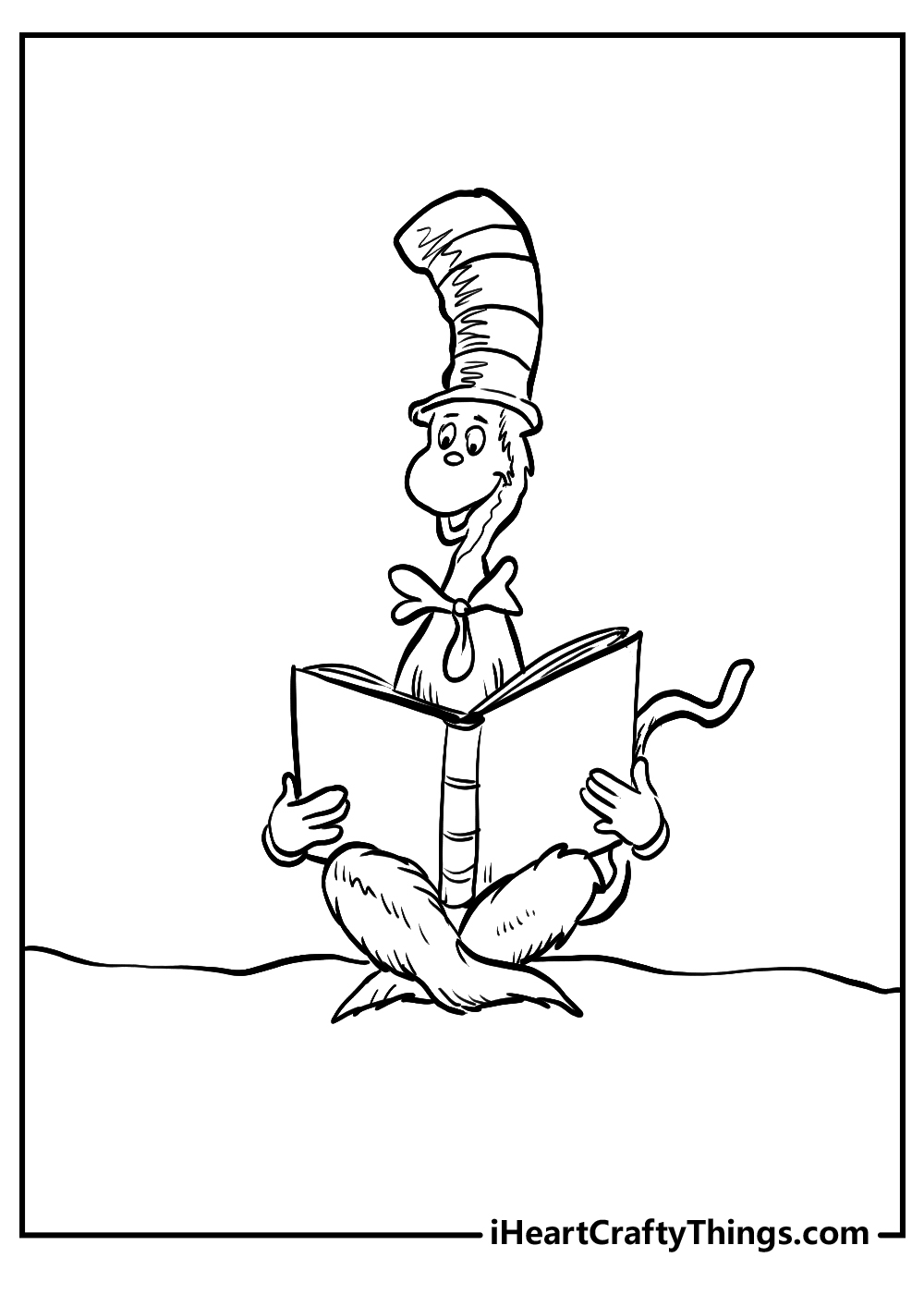 Cat In The Hat Printable Coloring Pages