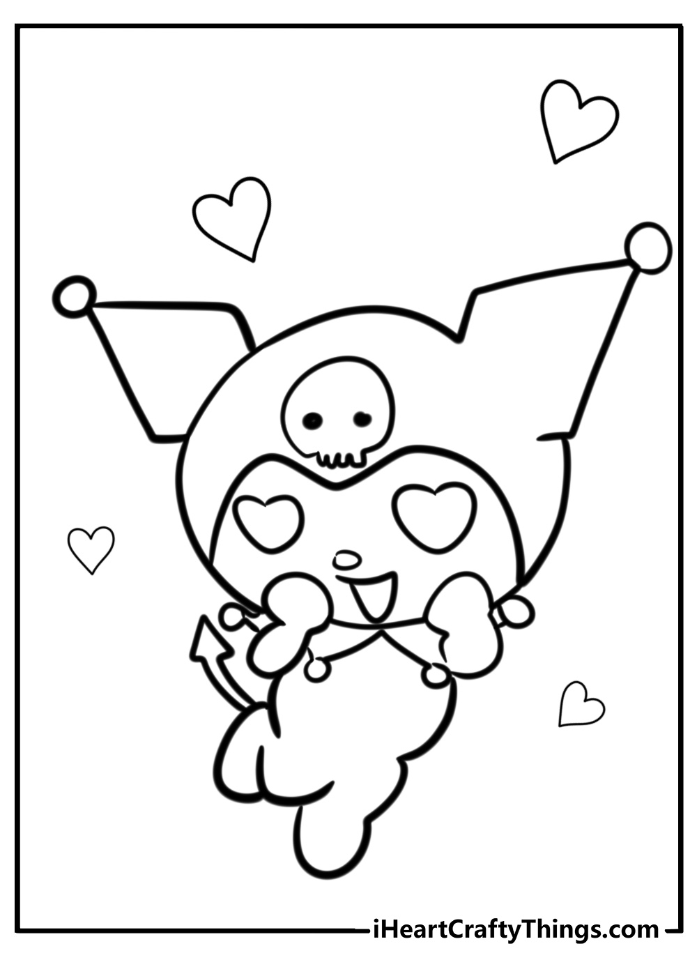 Free Kuromi Coloring Pages