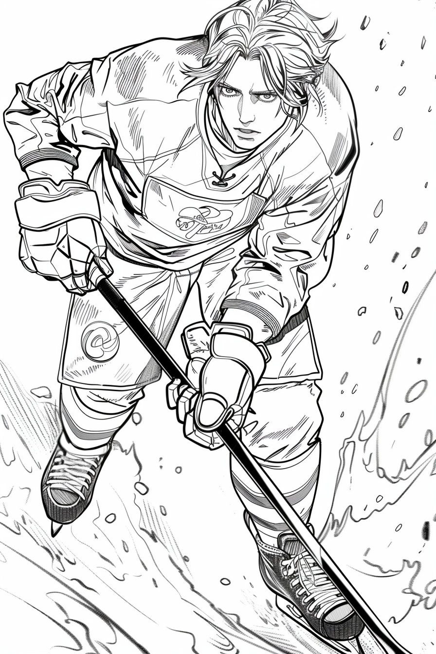 25 Printable Drawings Of Hockey Scenes To Color And Create Slapshot Score Coloring Fun Coloring Book For Kids Etsy UK