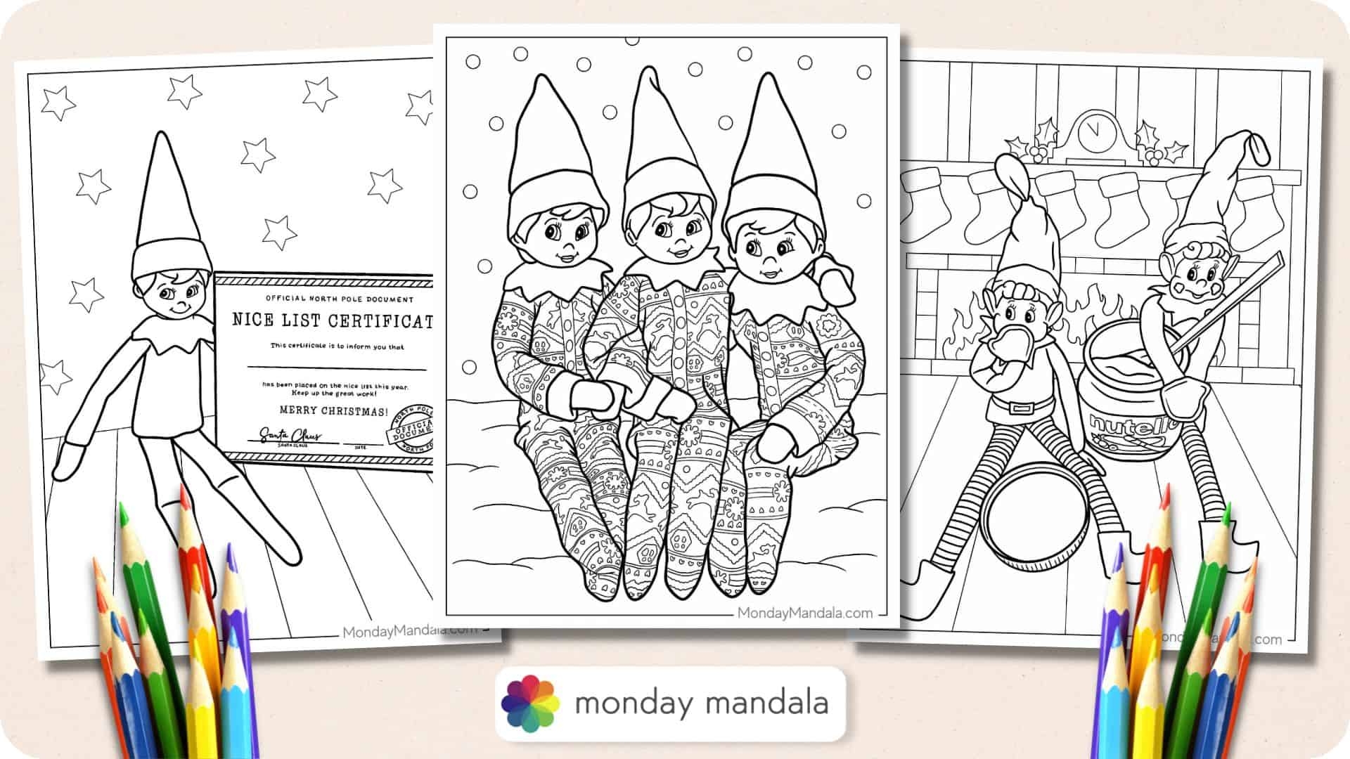 26 Elf On The Shelf Coloring Pages Free PDF Printables 
