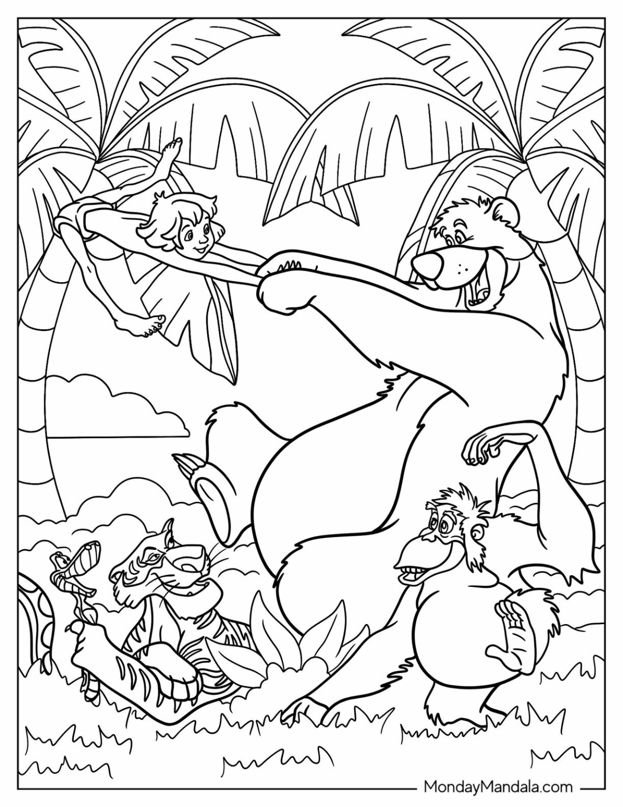 26 Jungle Book Coloring Pages Free PDF Printable 
