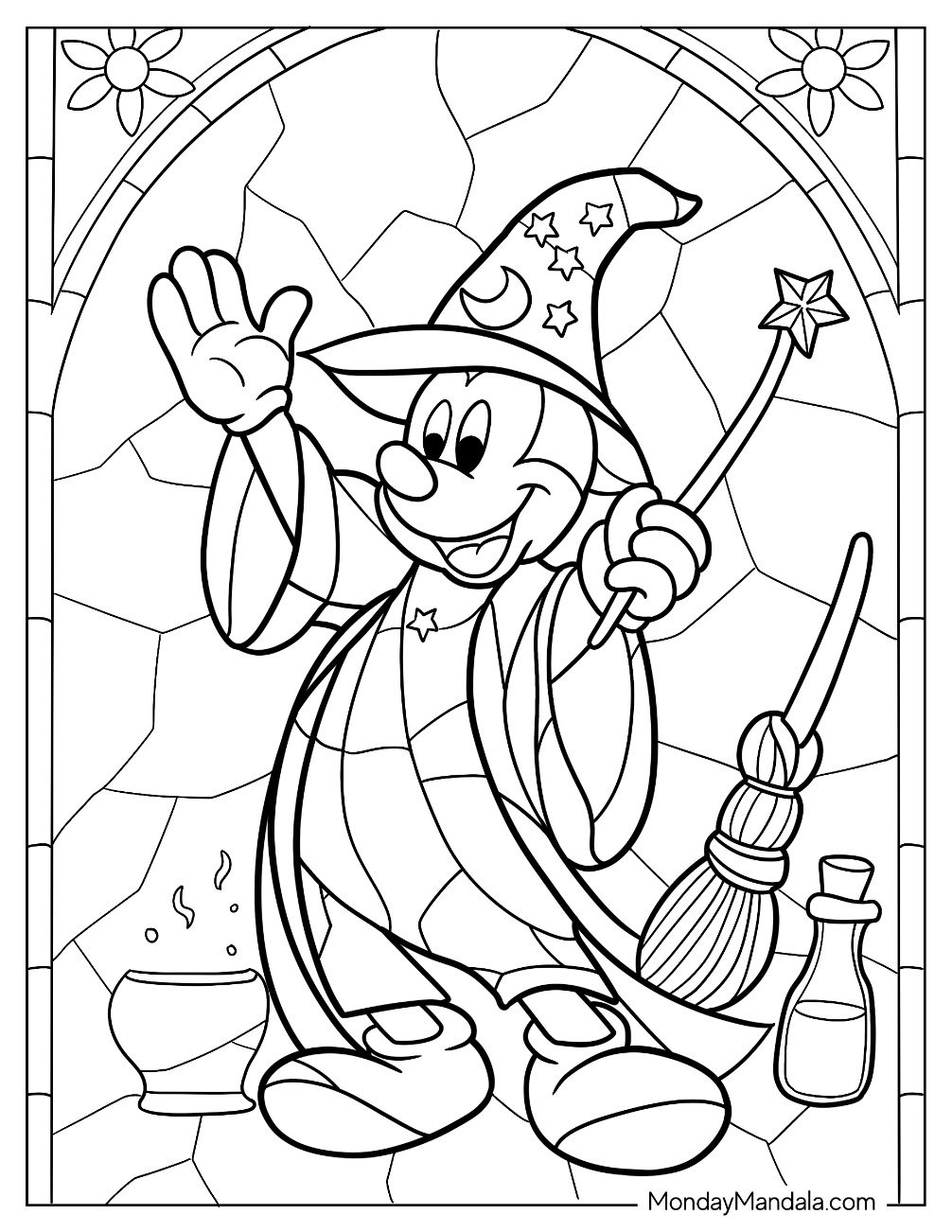 28 Stained Glass Coloring Pages Free PDF Printables 
