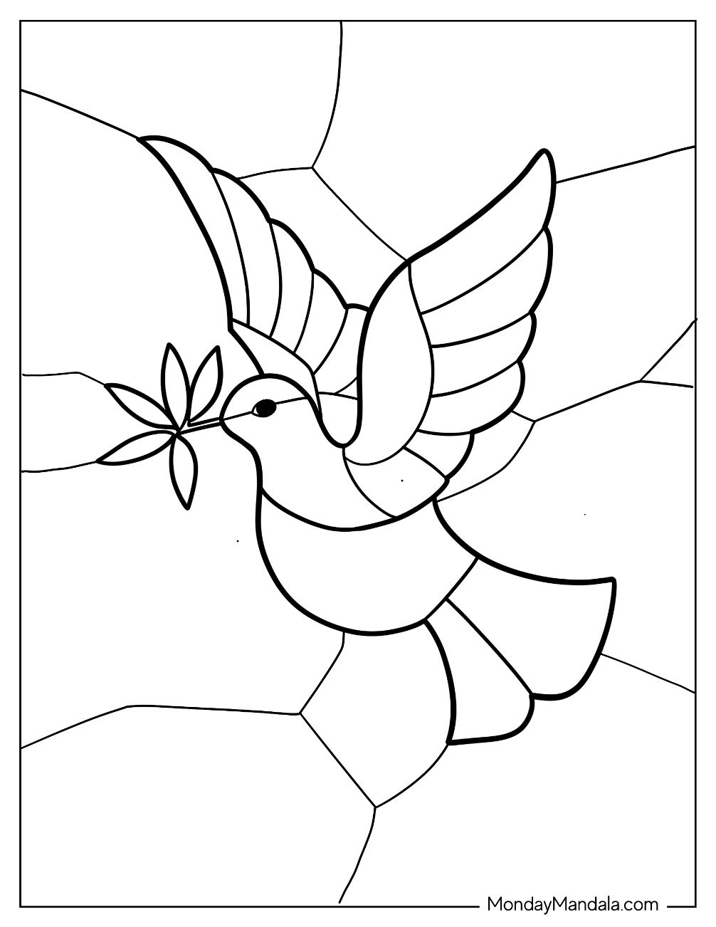 Stained Glass Coloring Pages Printable