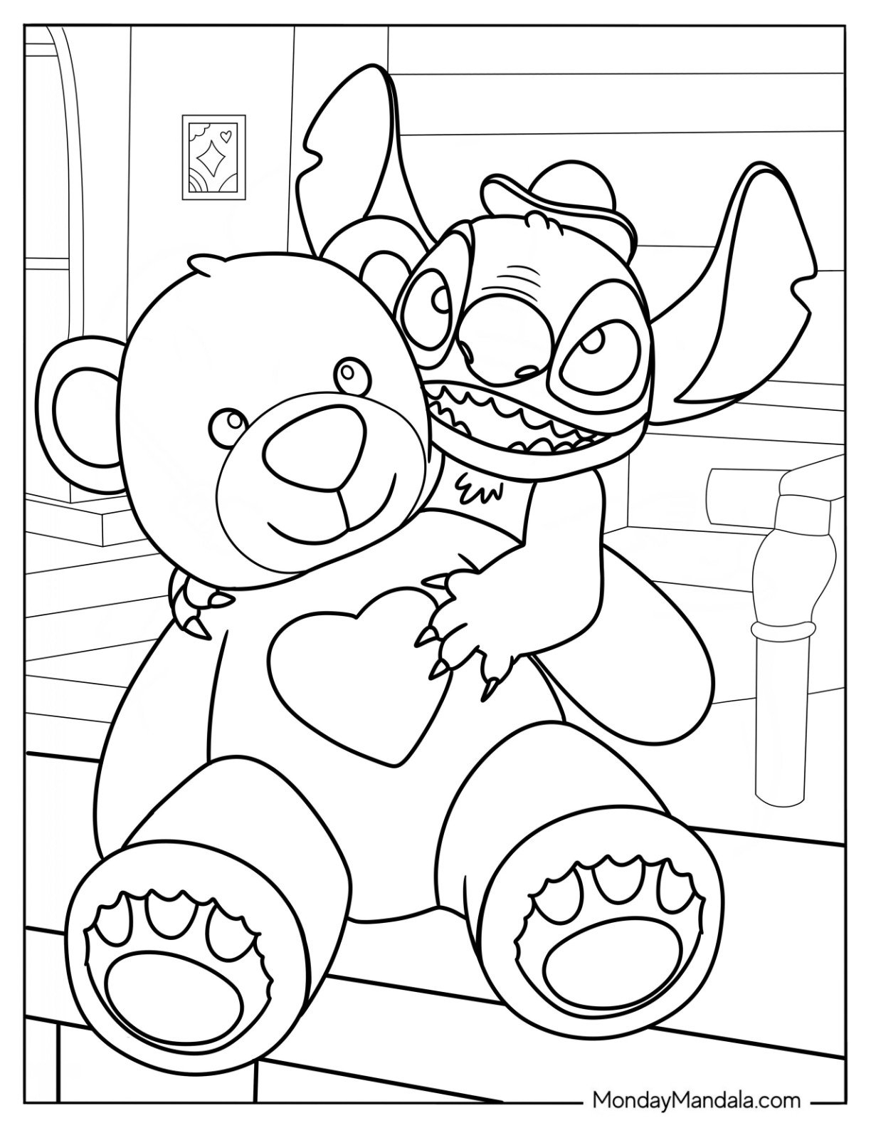 Free Coloring Pages Teddy Bear