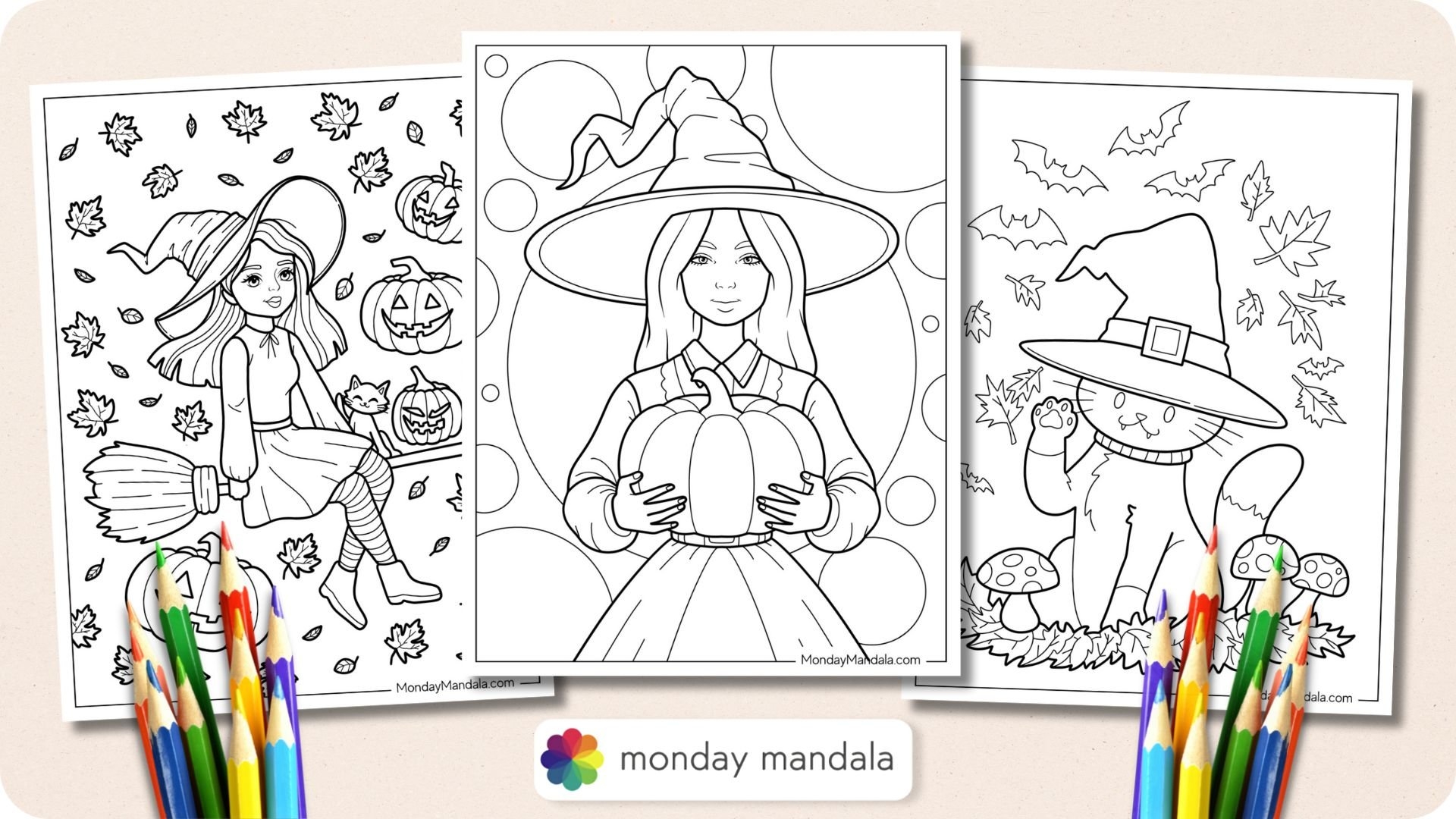 28 Witch Coloring Pages Free PDF Printables 