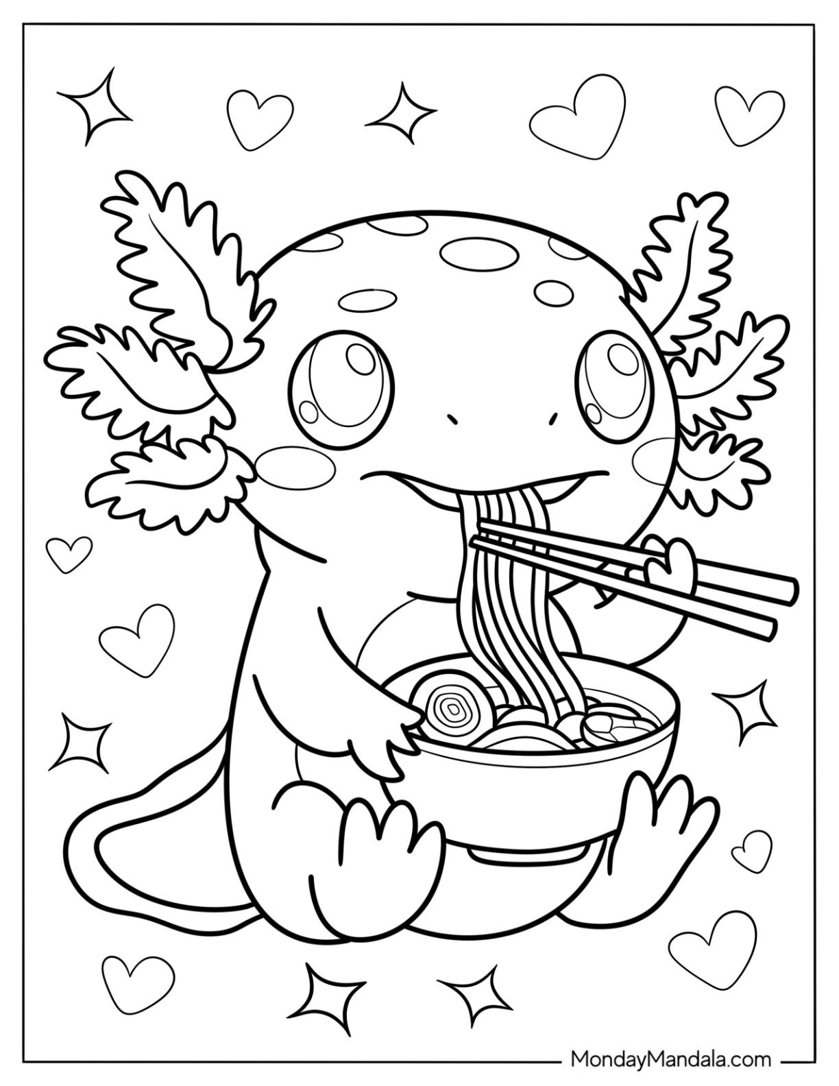 29 Axolotl Coloring Pages Free PDF Printables 