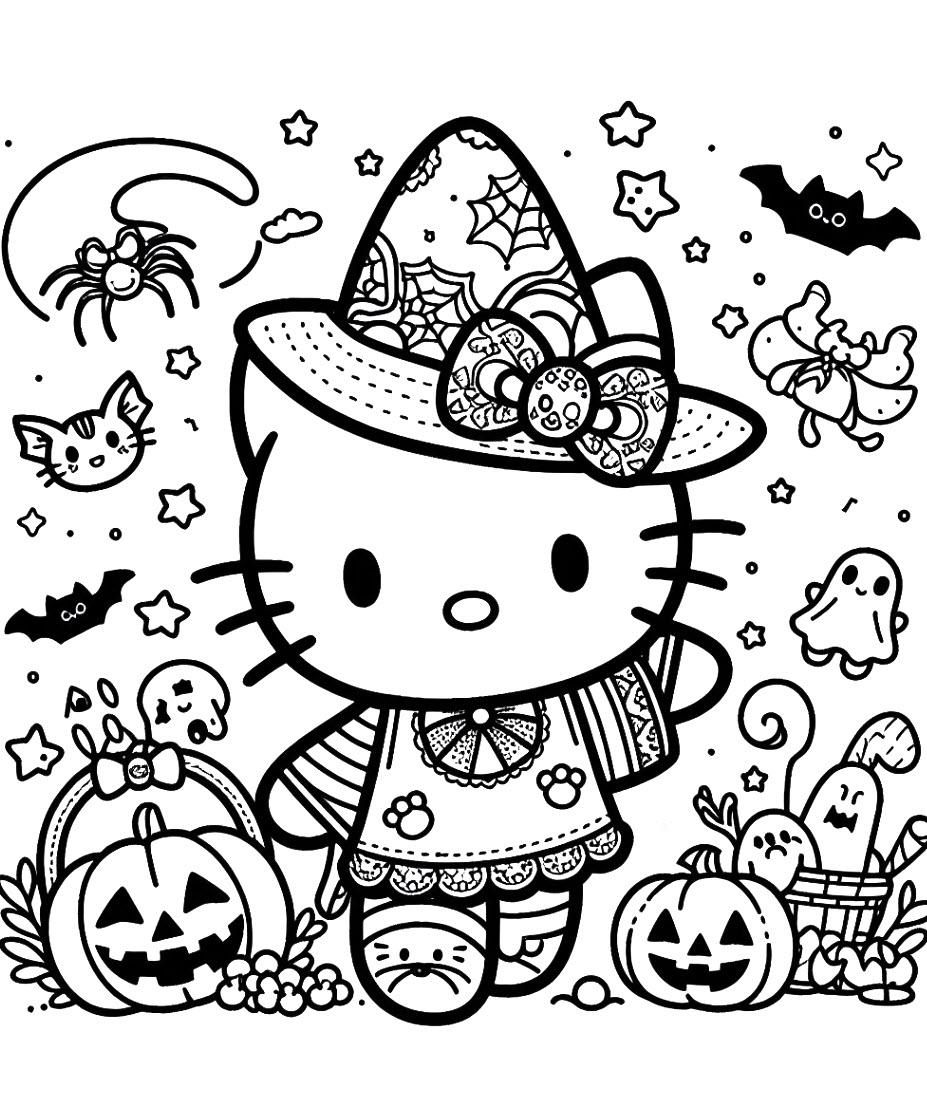 Hello Kitty Printable Color Pages