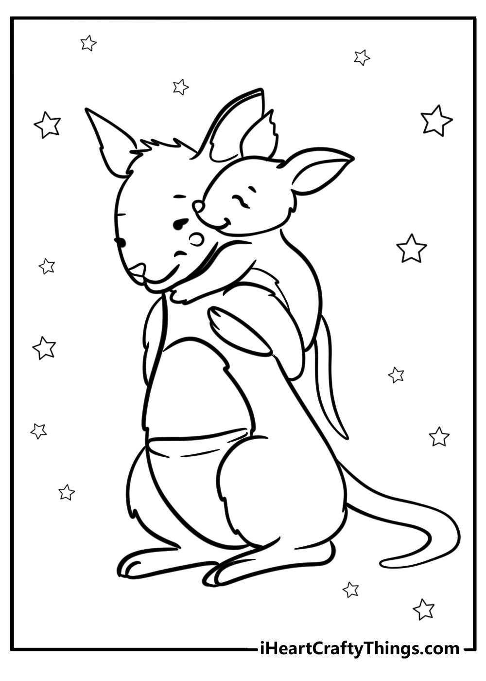 Kangaroo Printable Coloring Pages