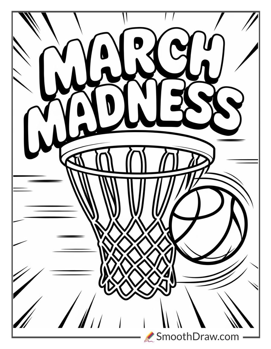 Free Printable Basketball Coloring Pages