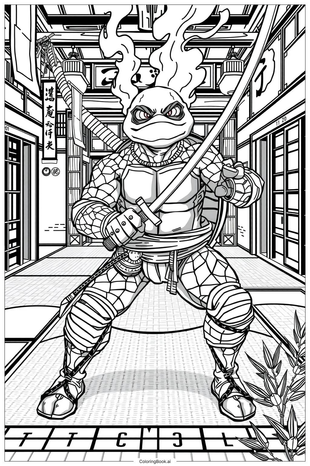 Free Coloring Pages Ninja