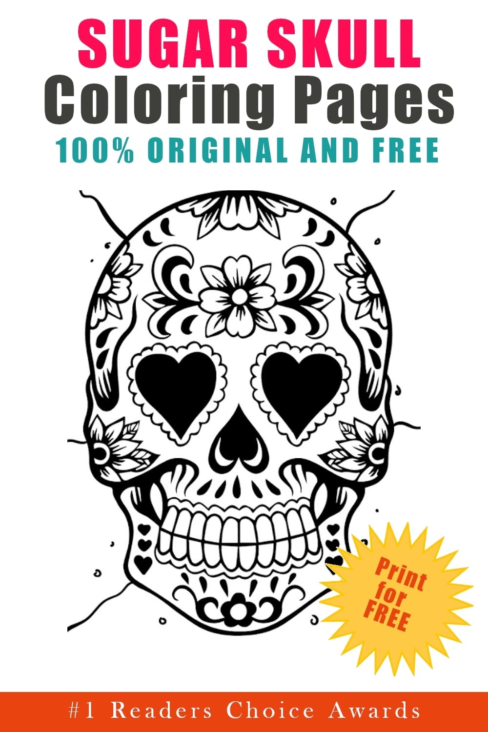 30 Sugar Skull Coloring Pages 100 Free Printables 