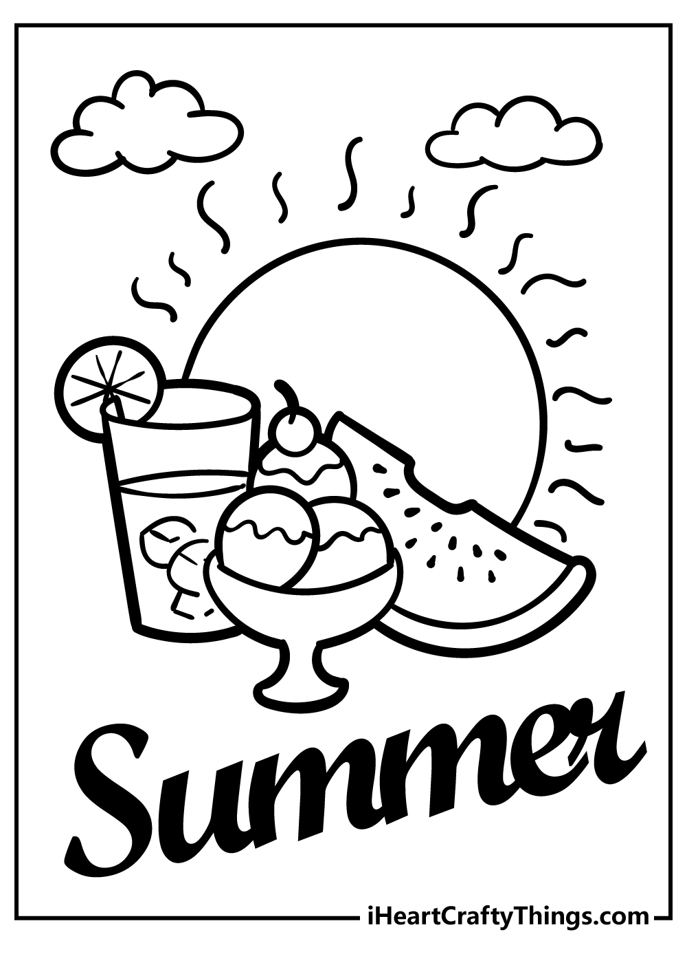 30 Summer Coloring Pages Free To Print Detailed PDF Sheets 