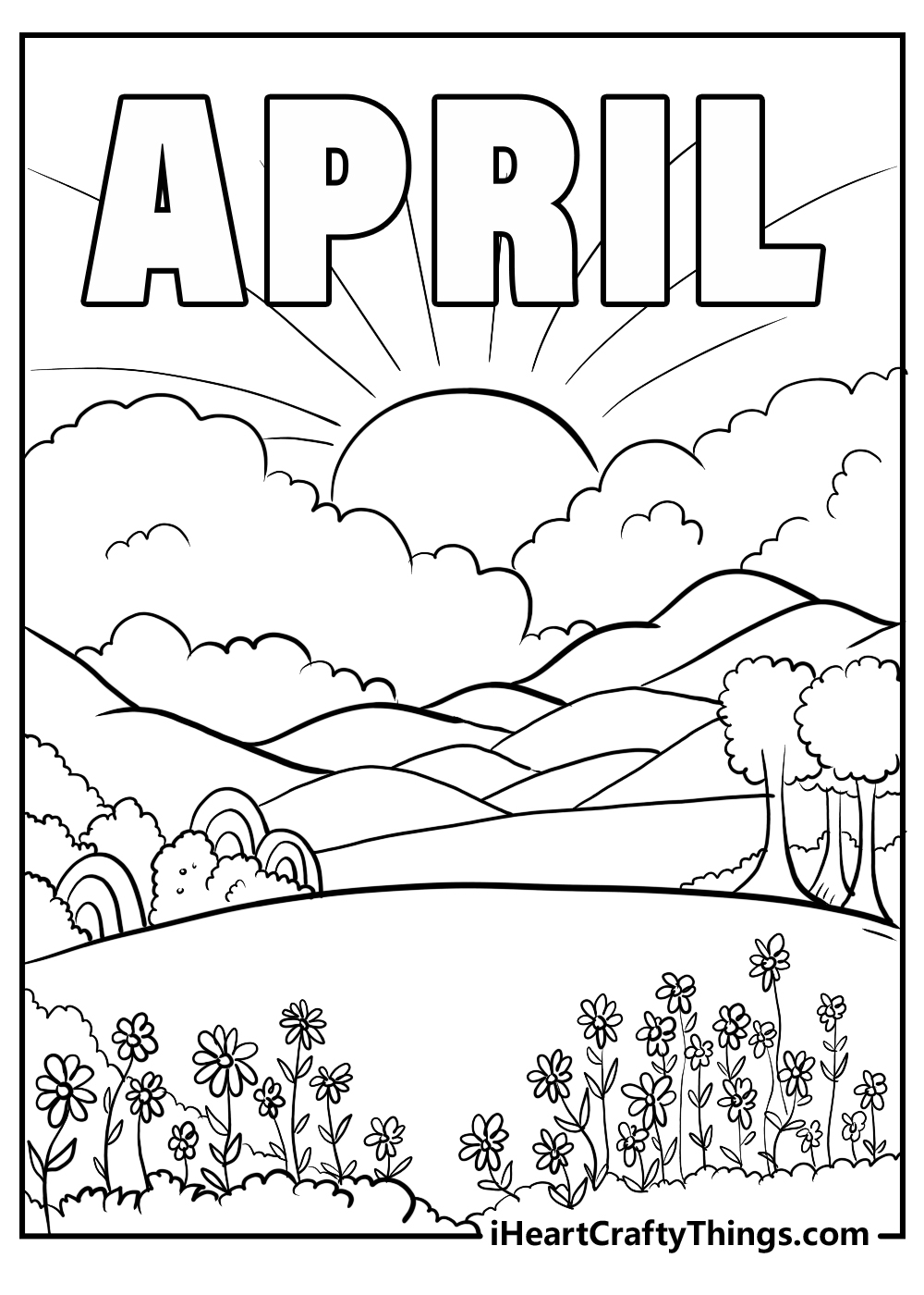 31 Printable April Coloring Pages For Free