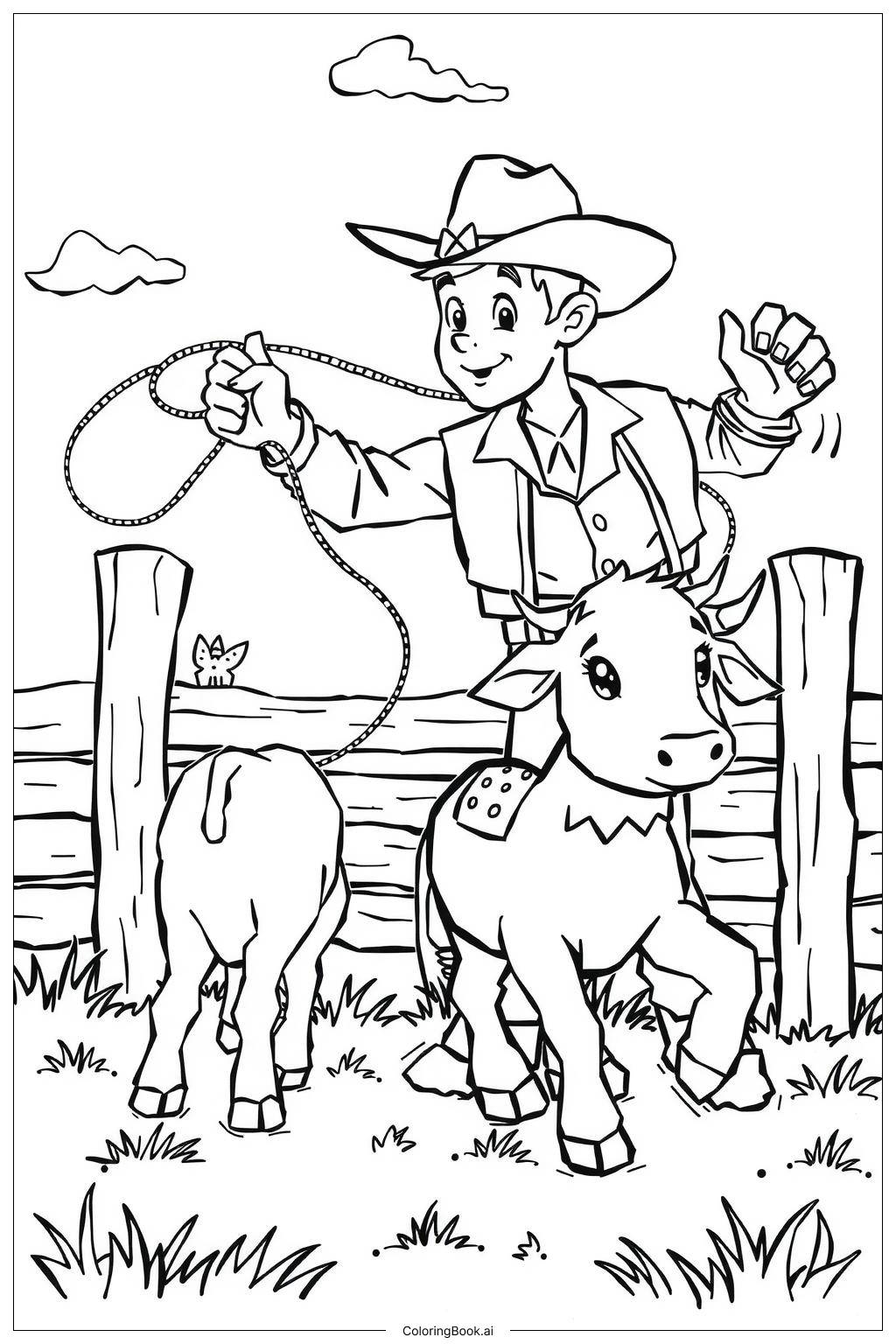 32 Cowboy Coloring Pages Free PDF U0026 PNG Printables 