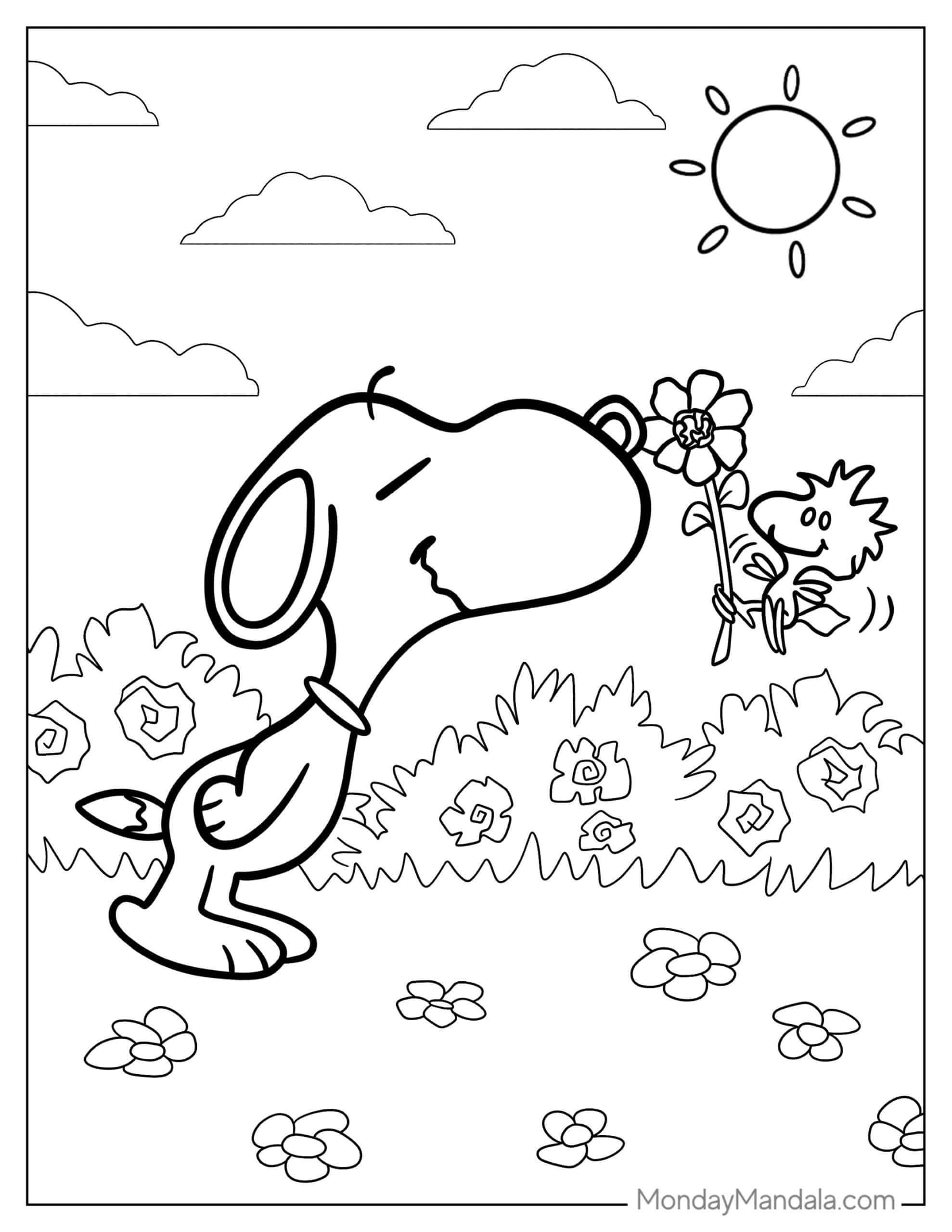 32 Peanuts Snoopy Coloring Pages Free PDF Printables 