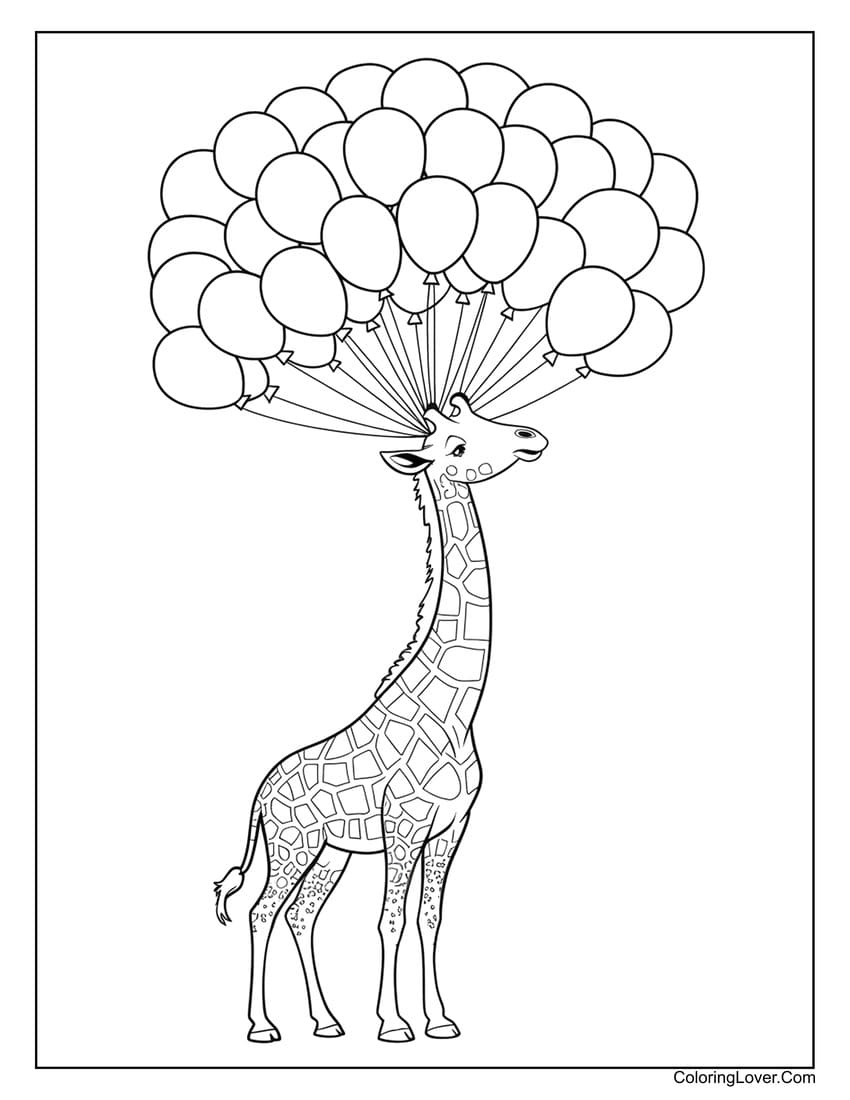 Giraffe Printable Coloring Pages