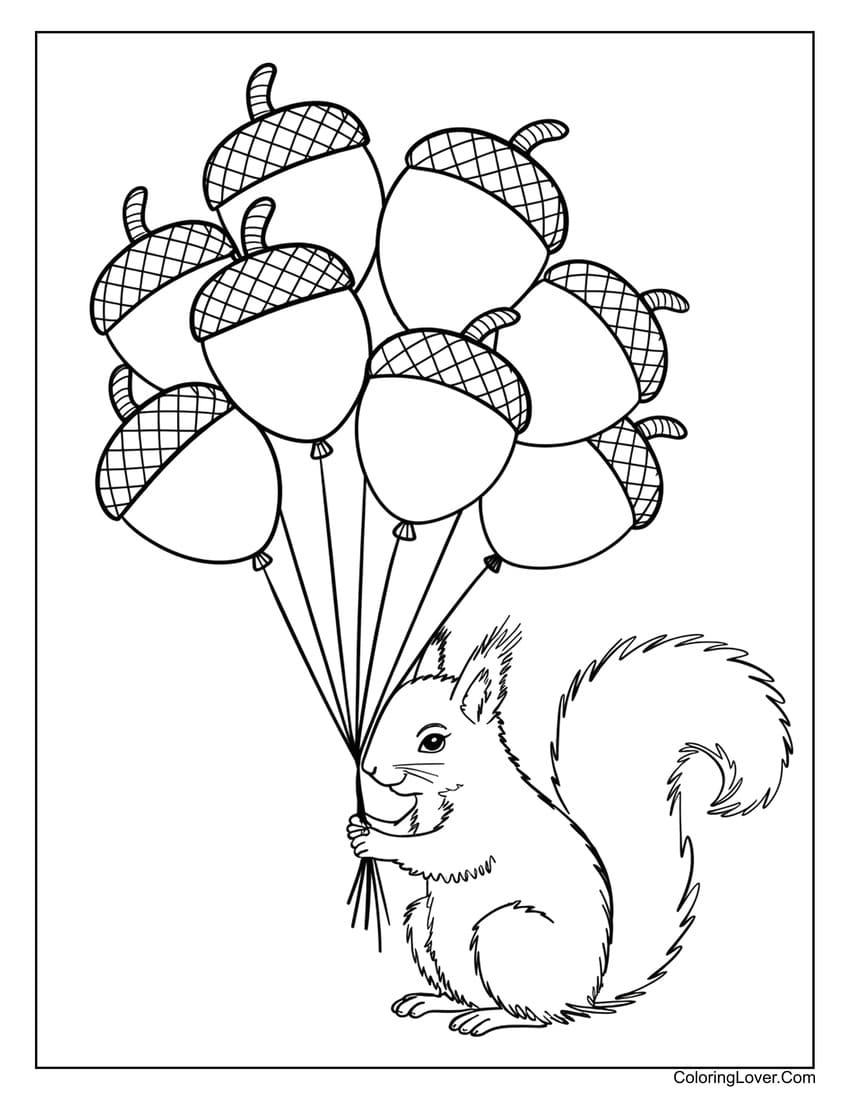 Squirrel Coloring Pages Printable