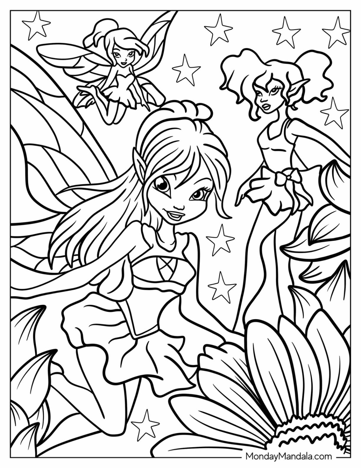 34 Fairy Coloring Pages Free PDF Printables 