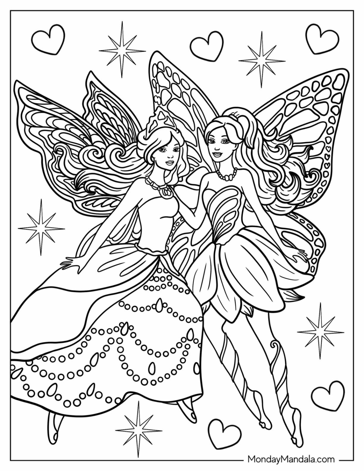 Fairy Coloring Pages Printable For Adults