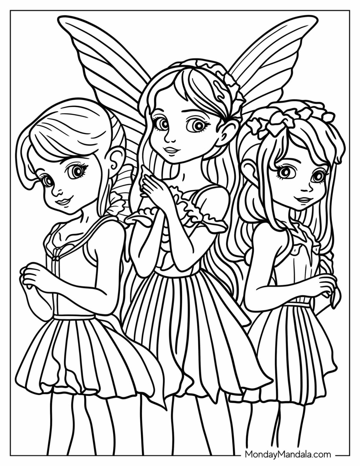 Free Printable Beautiful Fairy Coloring Pages