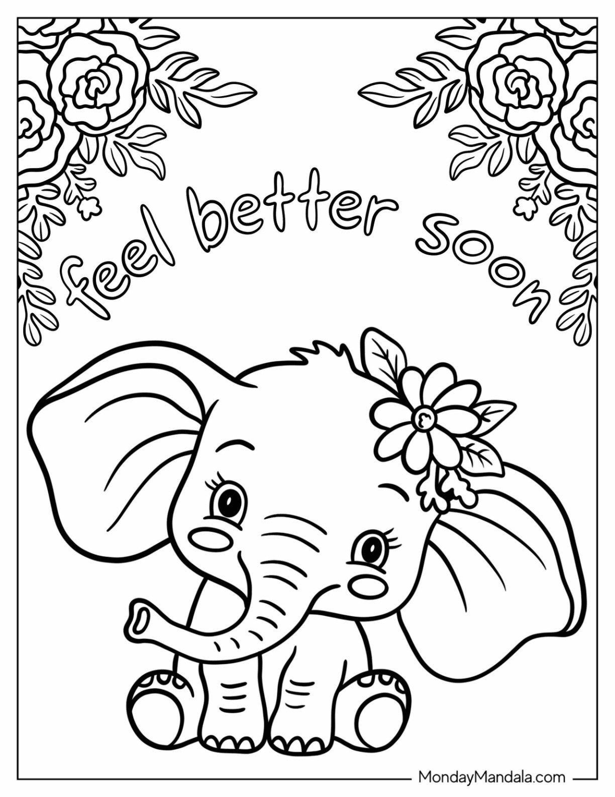 34 Get Well Soon Coloring Pages Free PDF Printables 