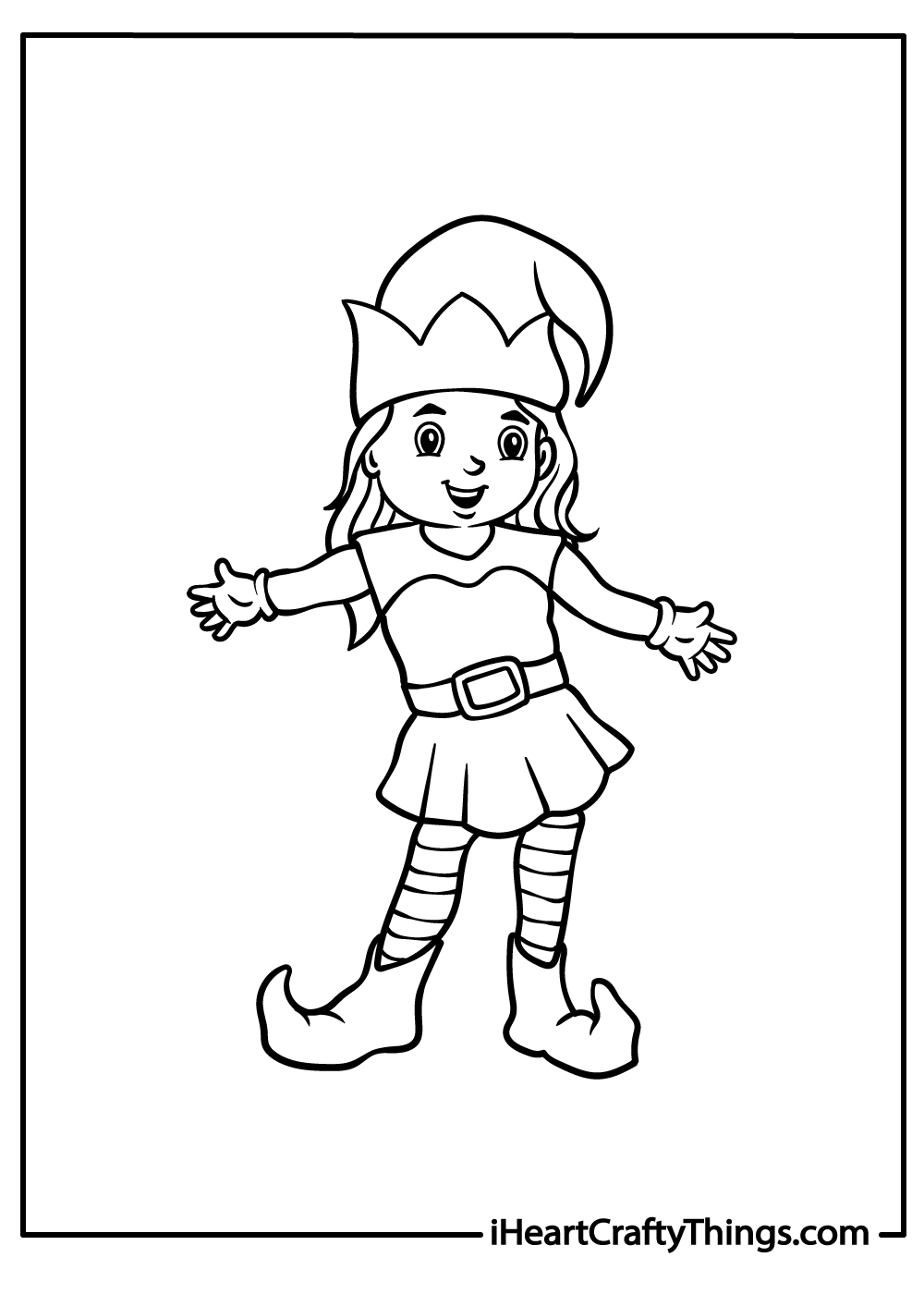 Elf Coloring Page Printable