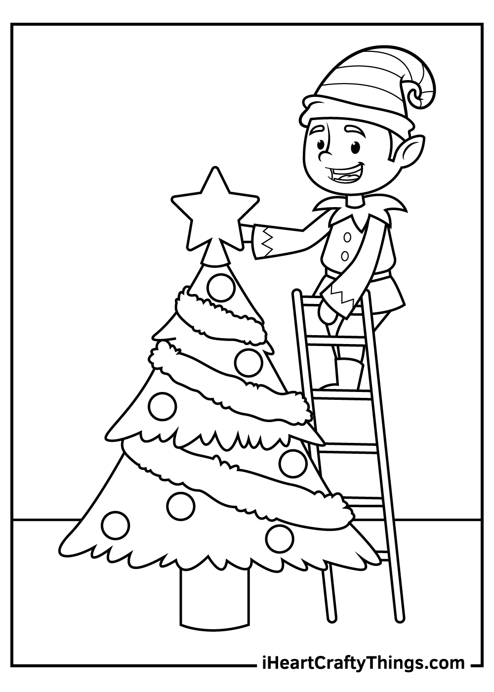 Printable Elf Coloring Page